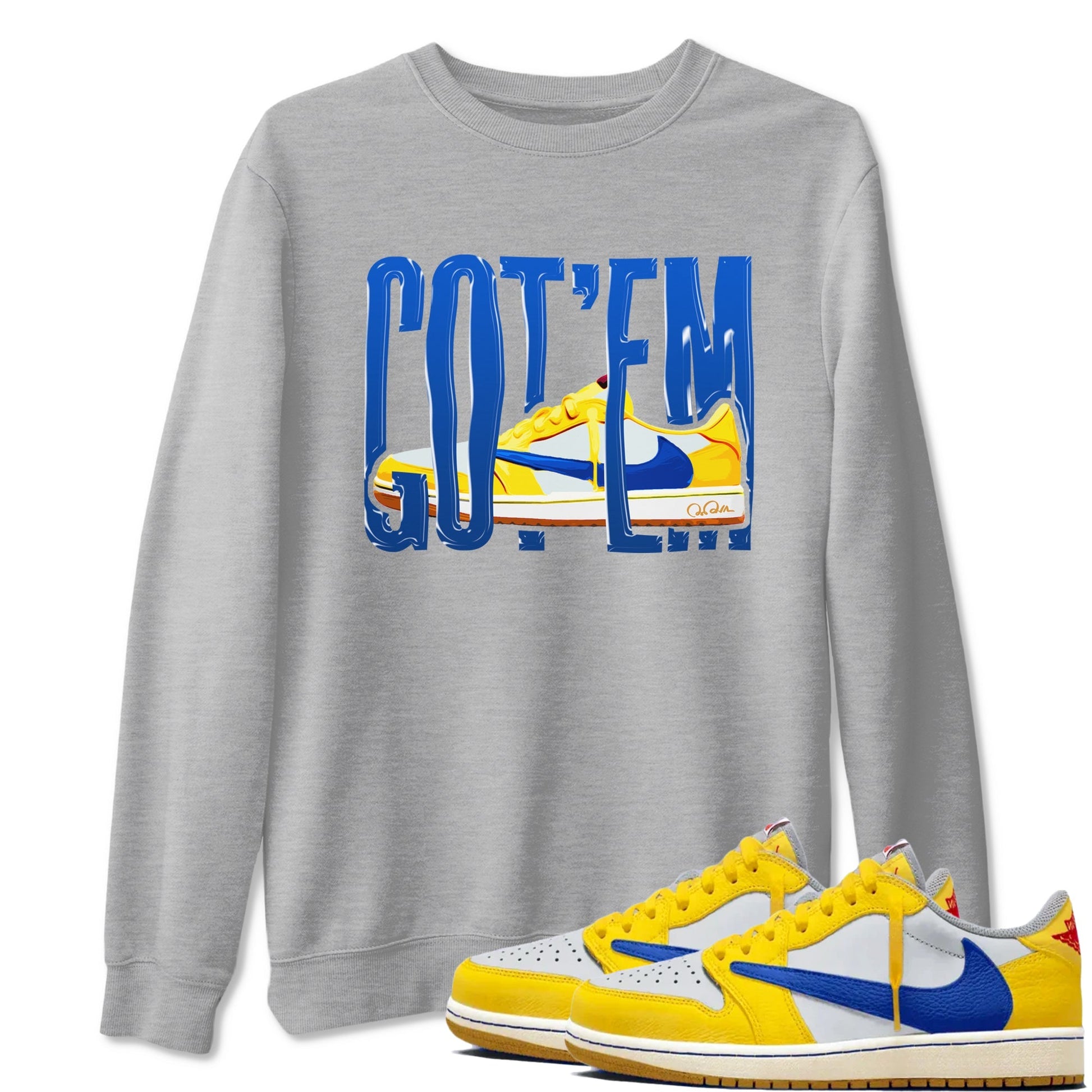 Wiggling Gotem Sneaker Tees - Air Jordan 1 Travis Scott Canary