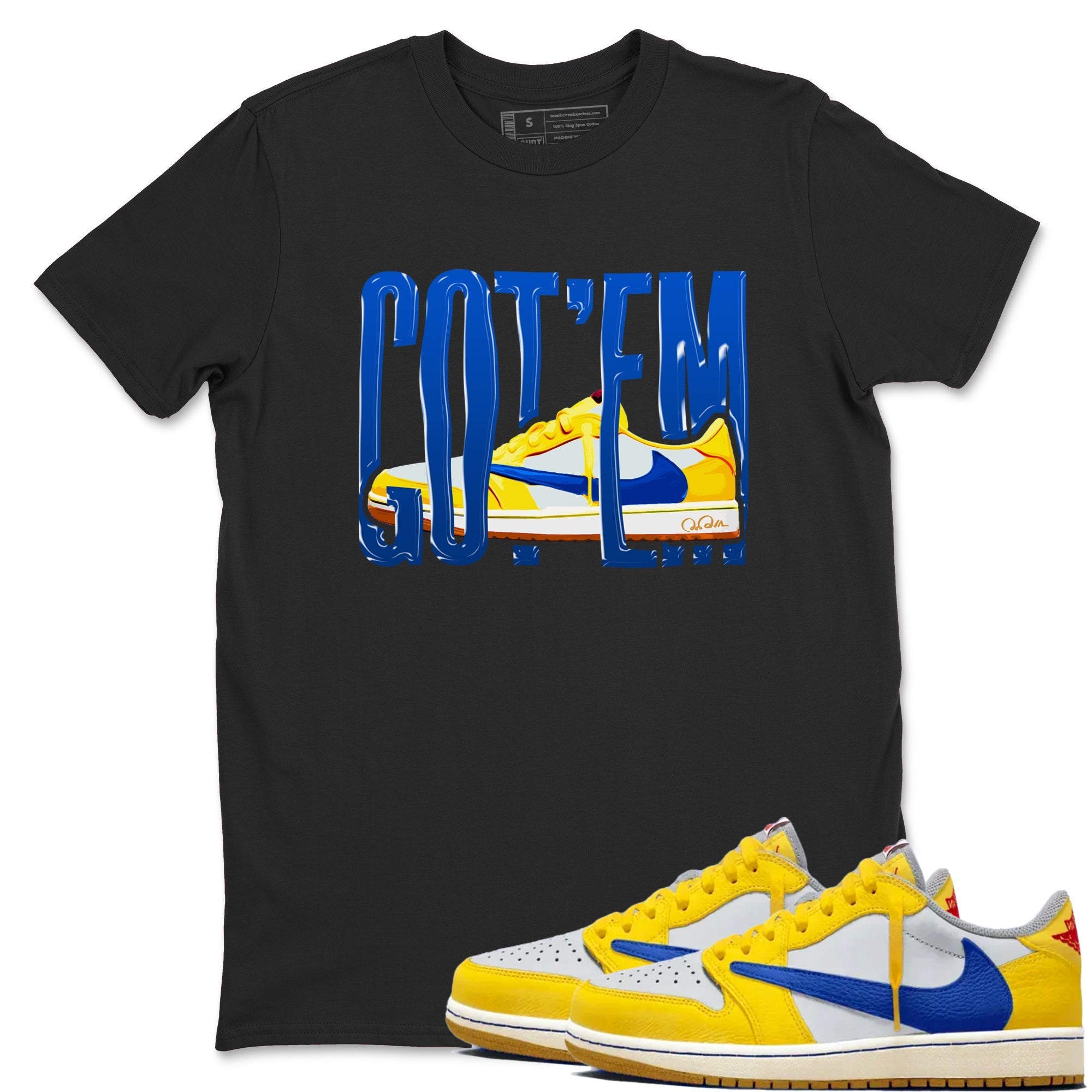 Wiggling Gotem Sneaker Tees - Air Jordan 1 Travis Scott Canary