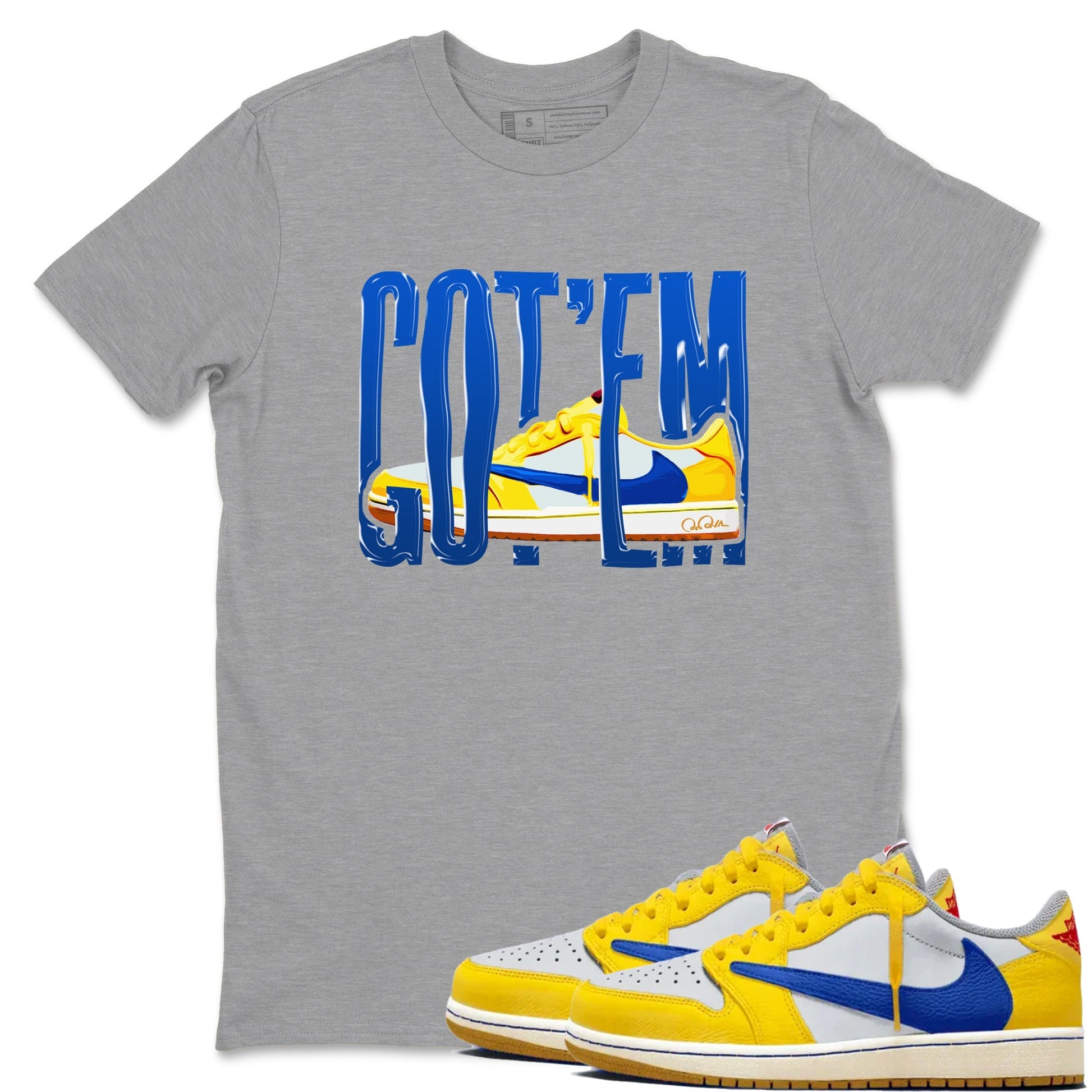 Wiggling Gotem Sneaker Tees - Air Jordan 1 Travis Scott Canary