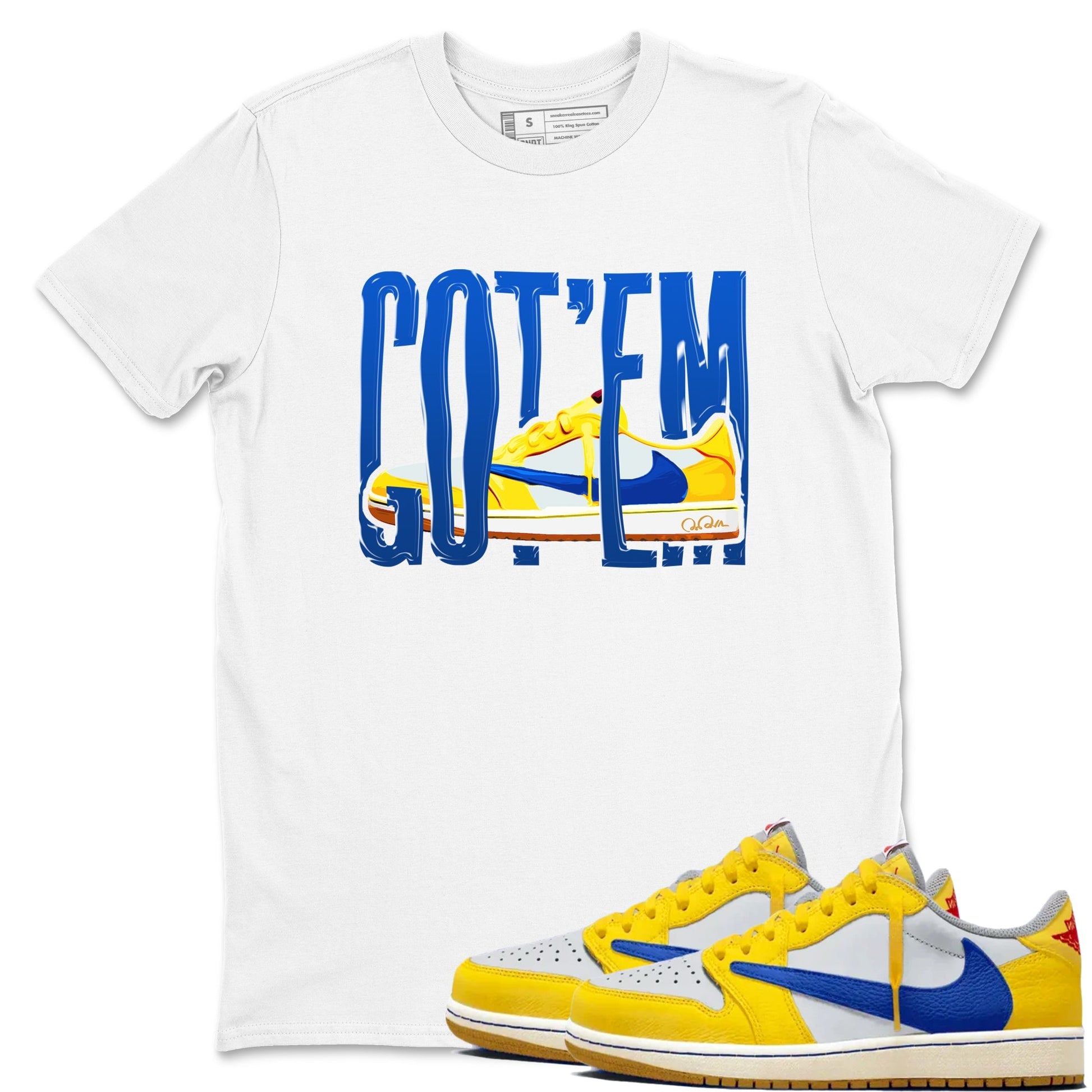 Wiggling Gotem Sneaker Tees - Air Jordan 1 Travis Scott Canary