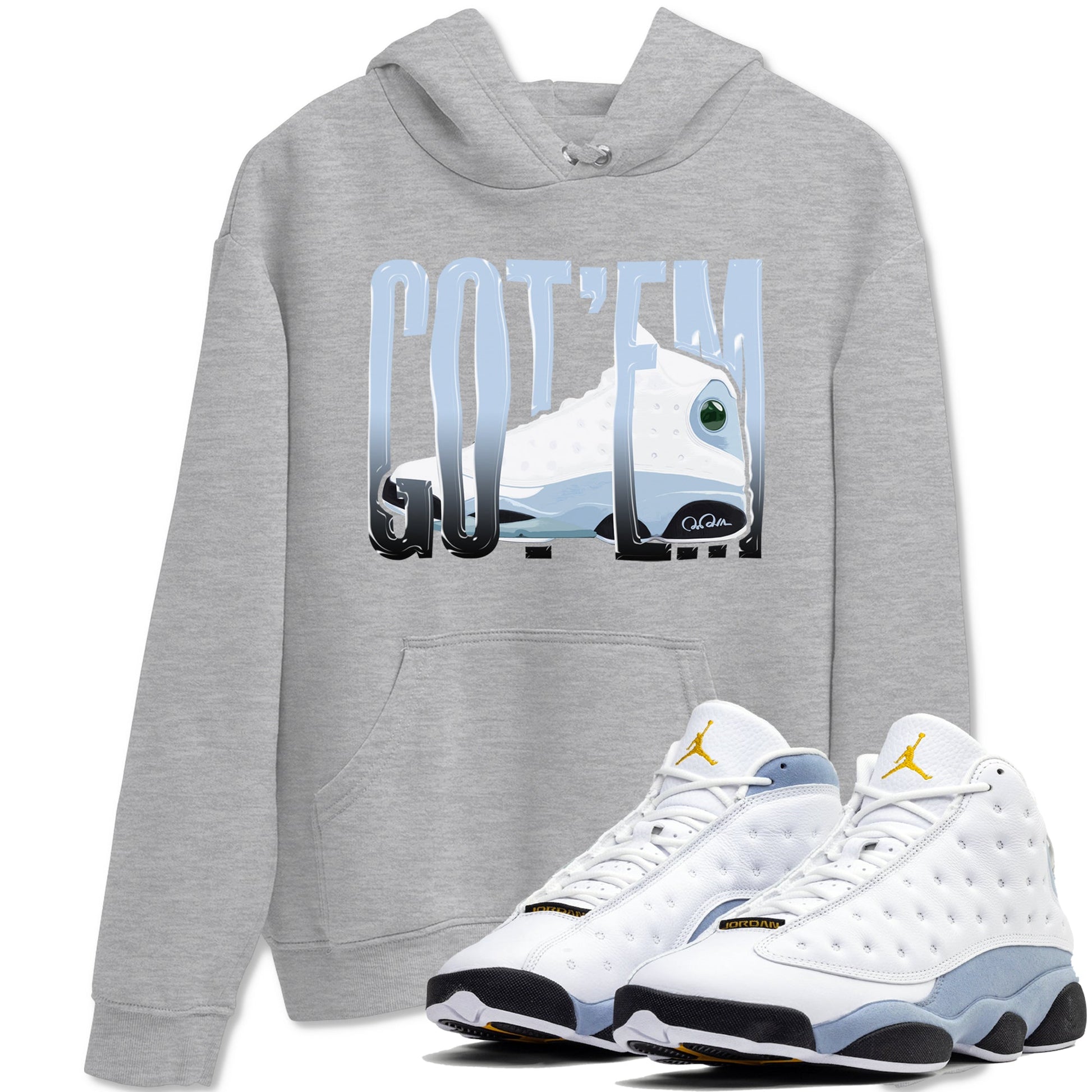 Wiggling Gotem Sneaker Tees - Air Jordan 13 Blue Grey