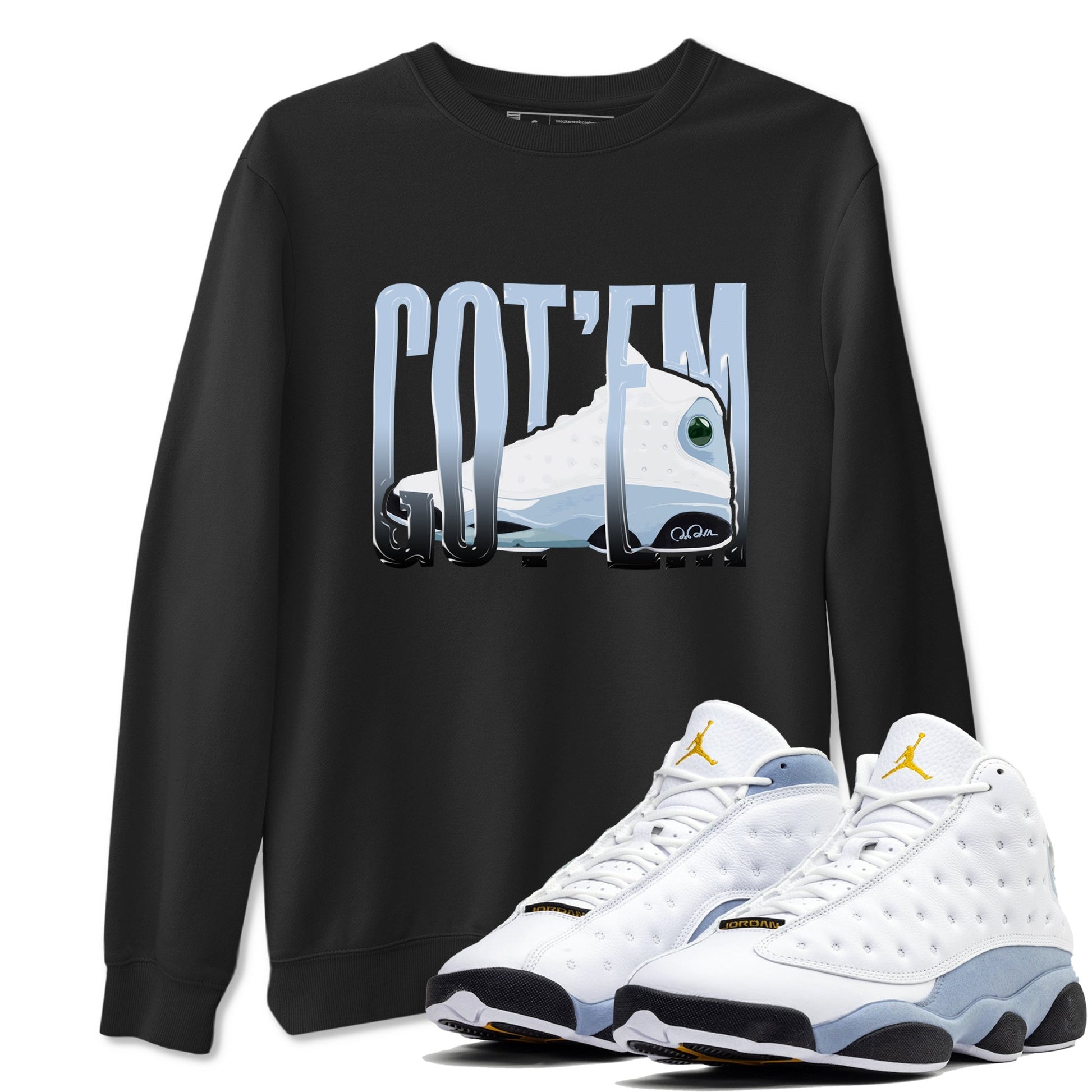 Wiggling Gotem Sneaker Tees - Air Jordan 13 Blue Grey