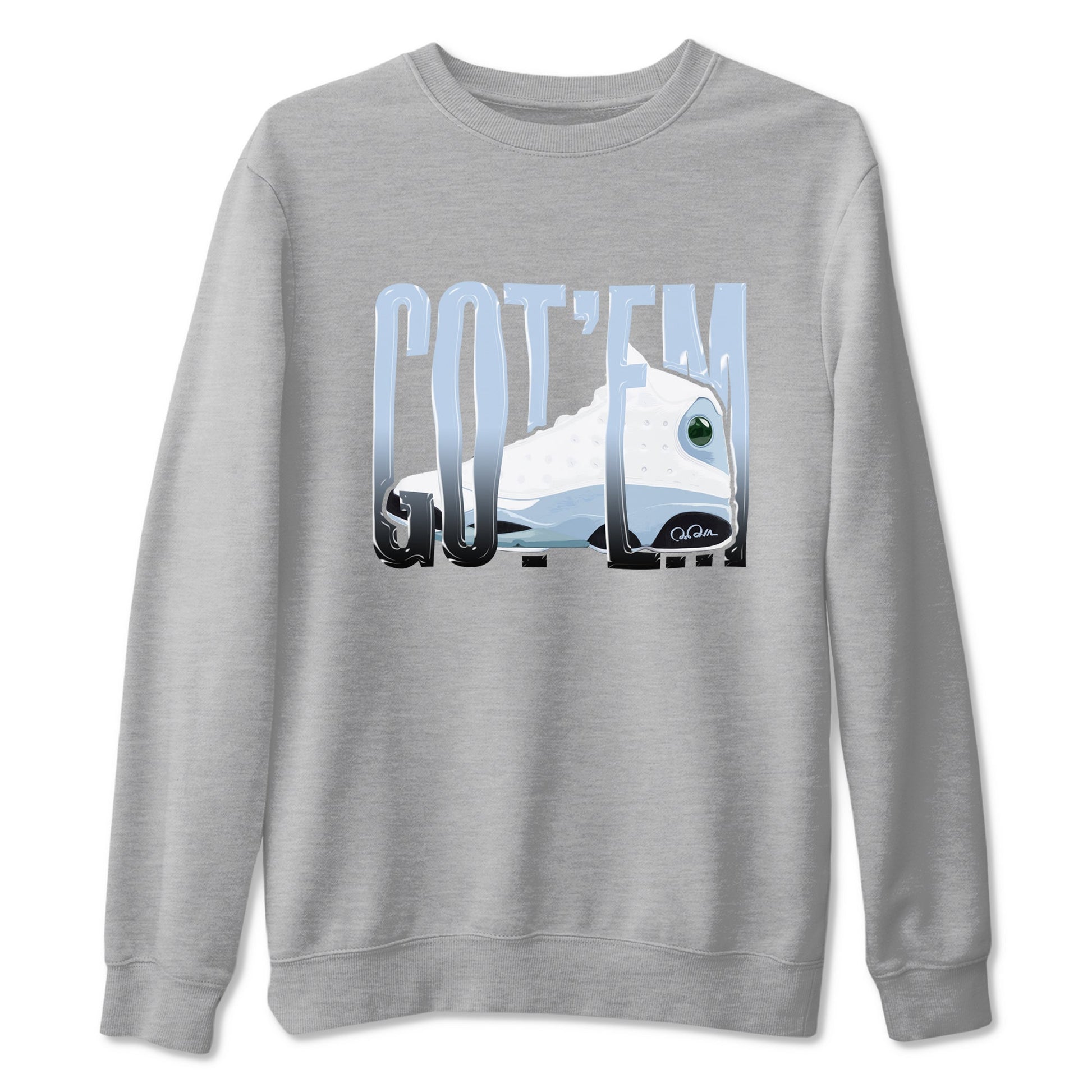 Wiggling Gotem Sneaker Tees - Air Jordan 13 Blue Grey