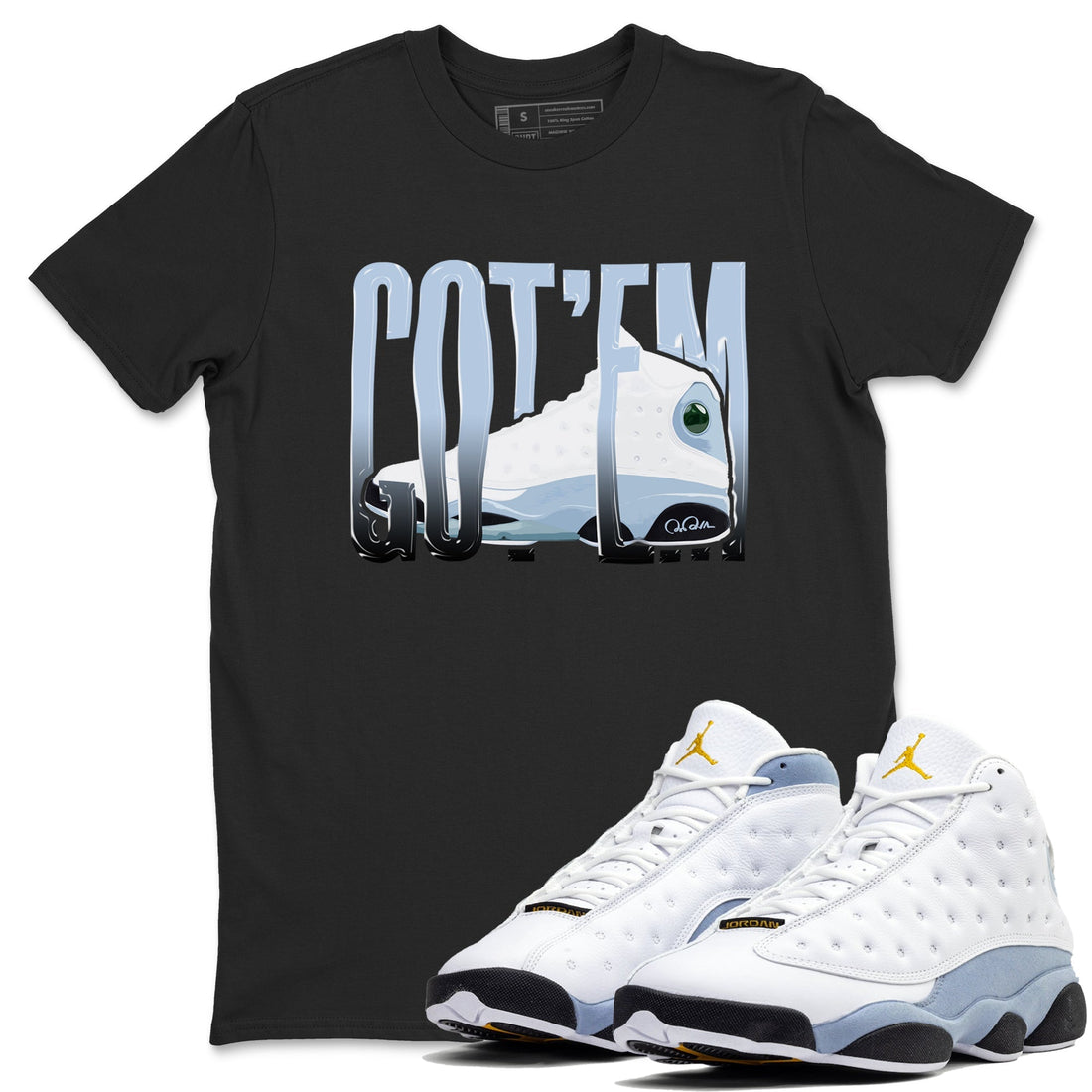 Wiggling Gotem Sneaker Tees - Air Jordan 13 Blue Grey