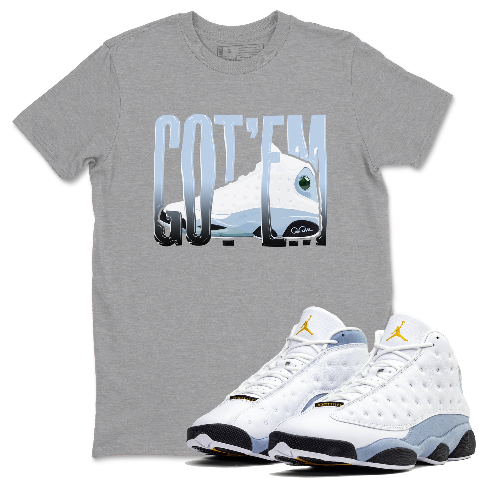 Wiggling Gotem Sneaker Tees - Air Jordan 13 Blue Grey