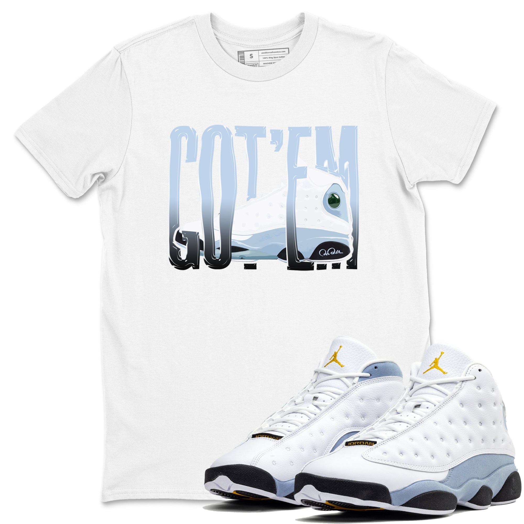 Wiggling Gotem Sneaker Tees - Air Jordan 13 Blue Grey