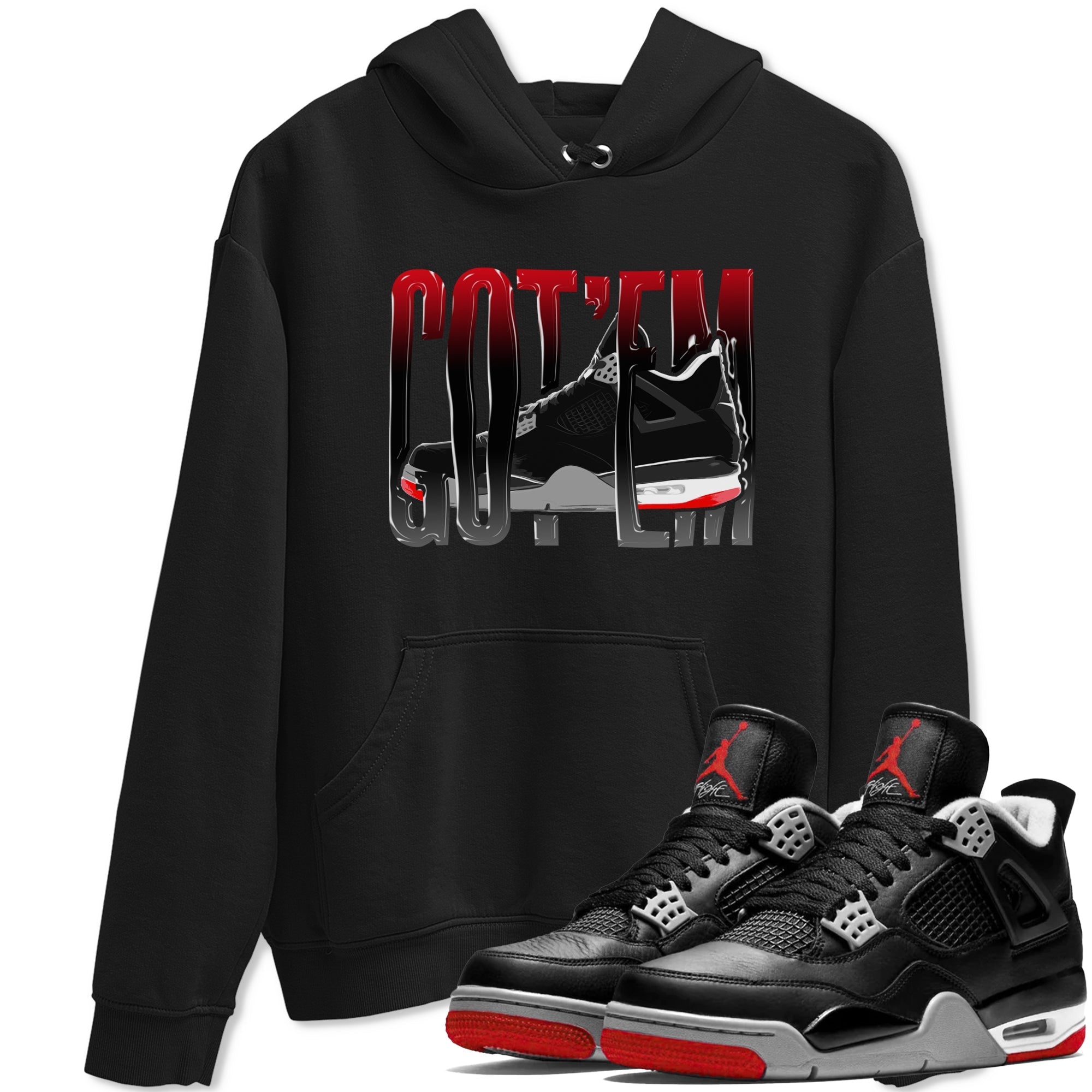 Wiggling Gotem Sneaker Tee - Air Jordan 4 Bred Reimagined