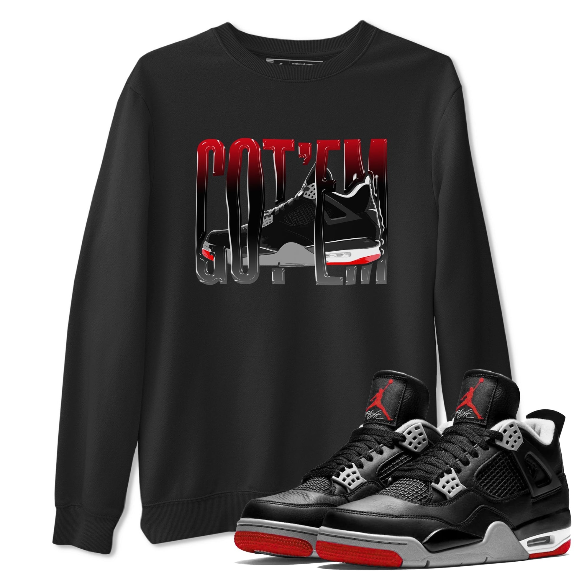 Wiggling Gotem Sneaker Tee - Air Jordan 4 Bred Reimagined