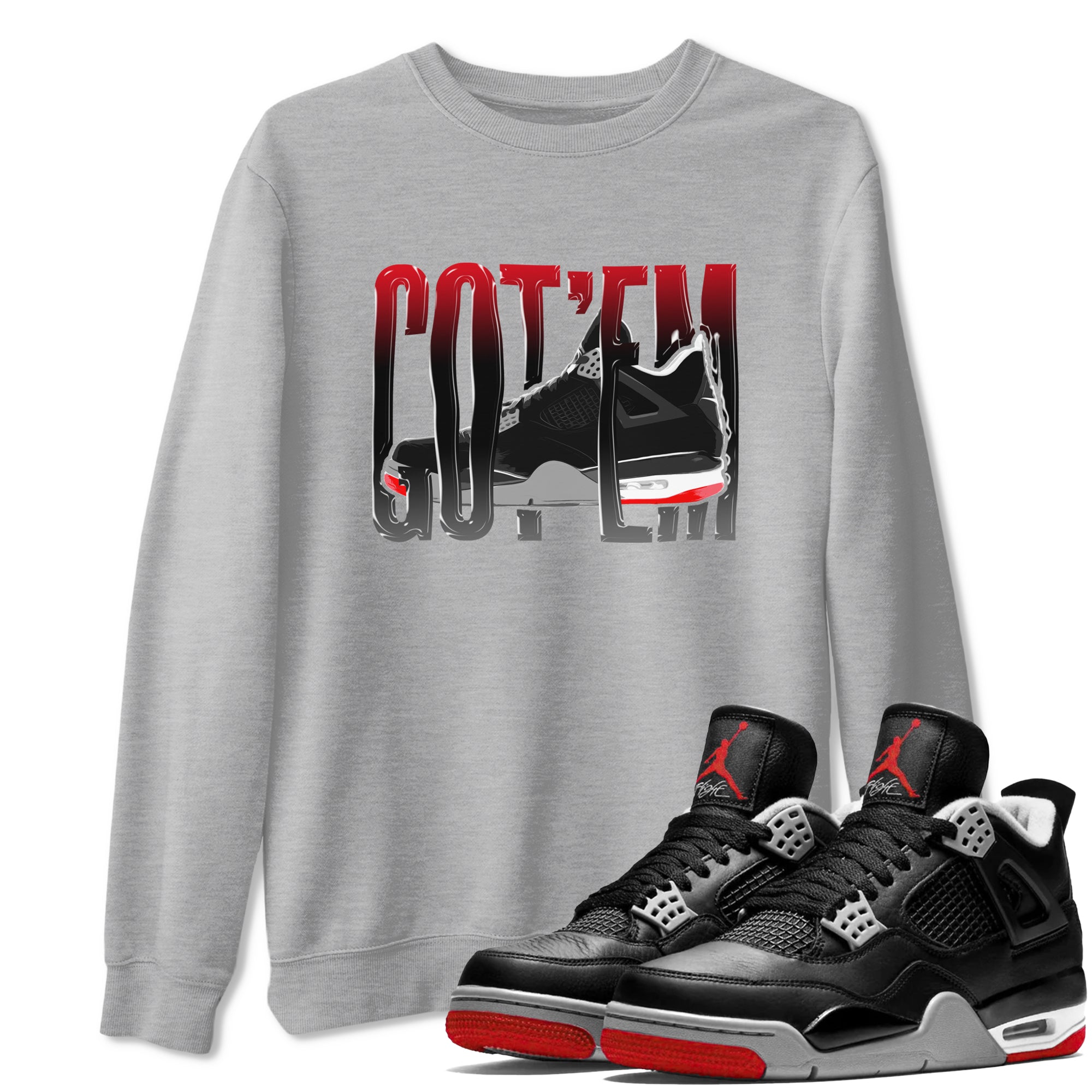 Wiggling Gotem Sneaker Tee - Air Jordan 4 Bred Reimagined