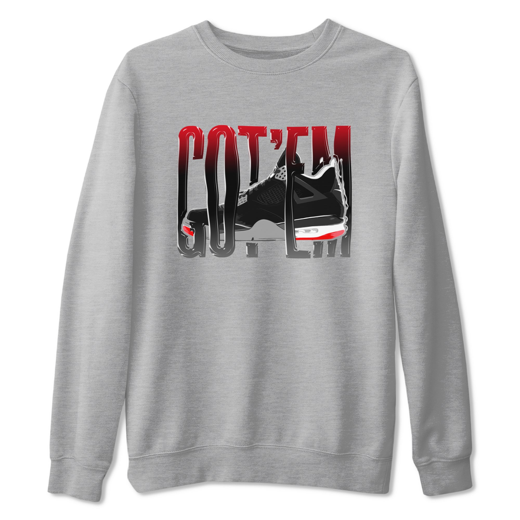 Wiggling Gotem Sneaker Tee - Air Jordan 4 Bred Reimagined