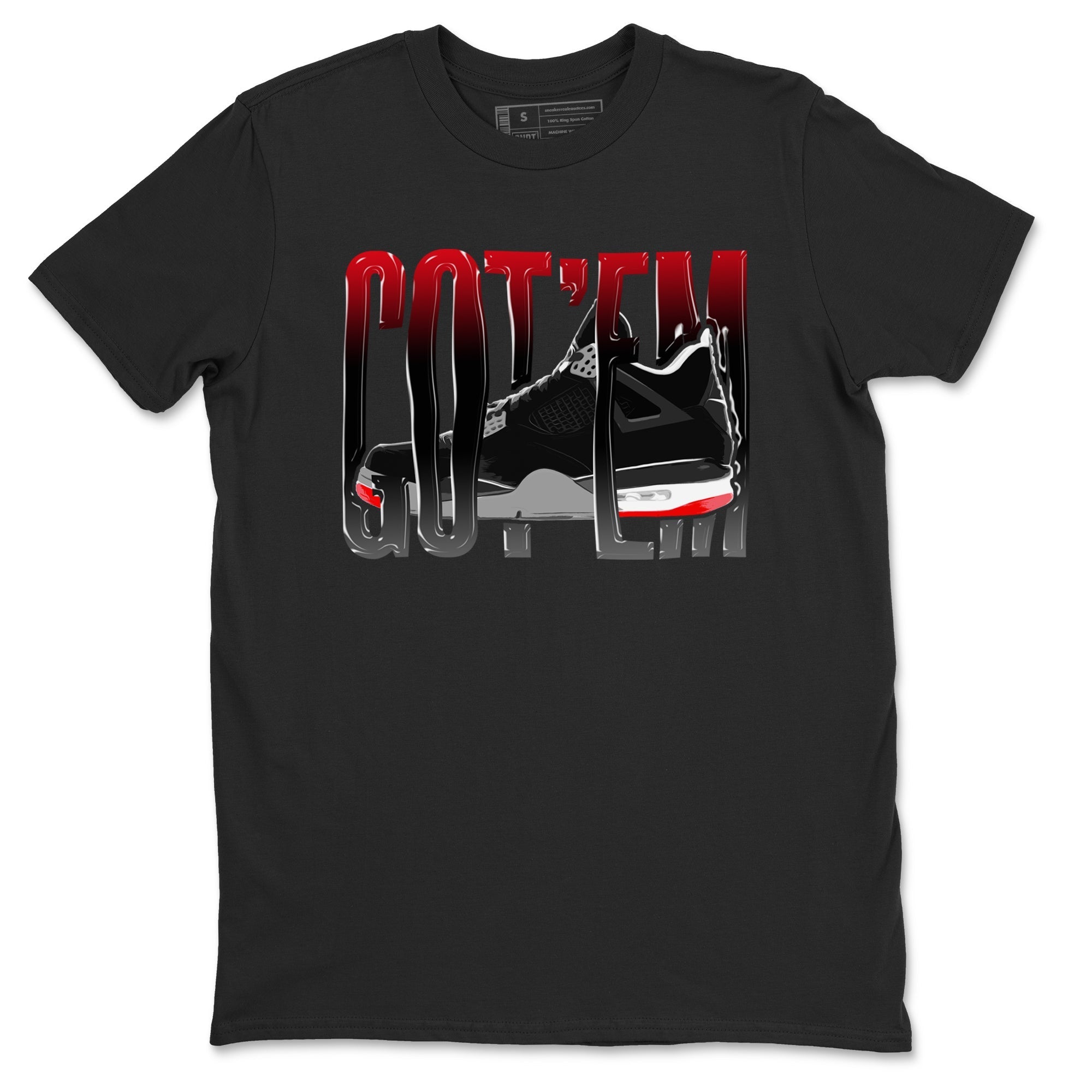 Wiggling Gotem Sneaker Tee - Air Jordan 4 Bred Reimagined