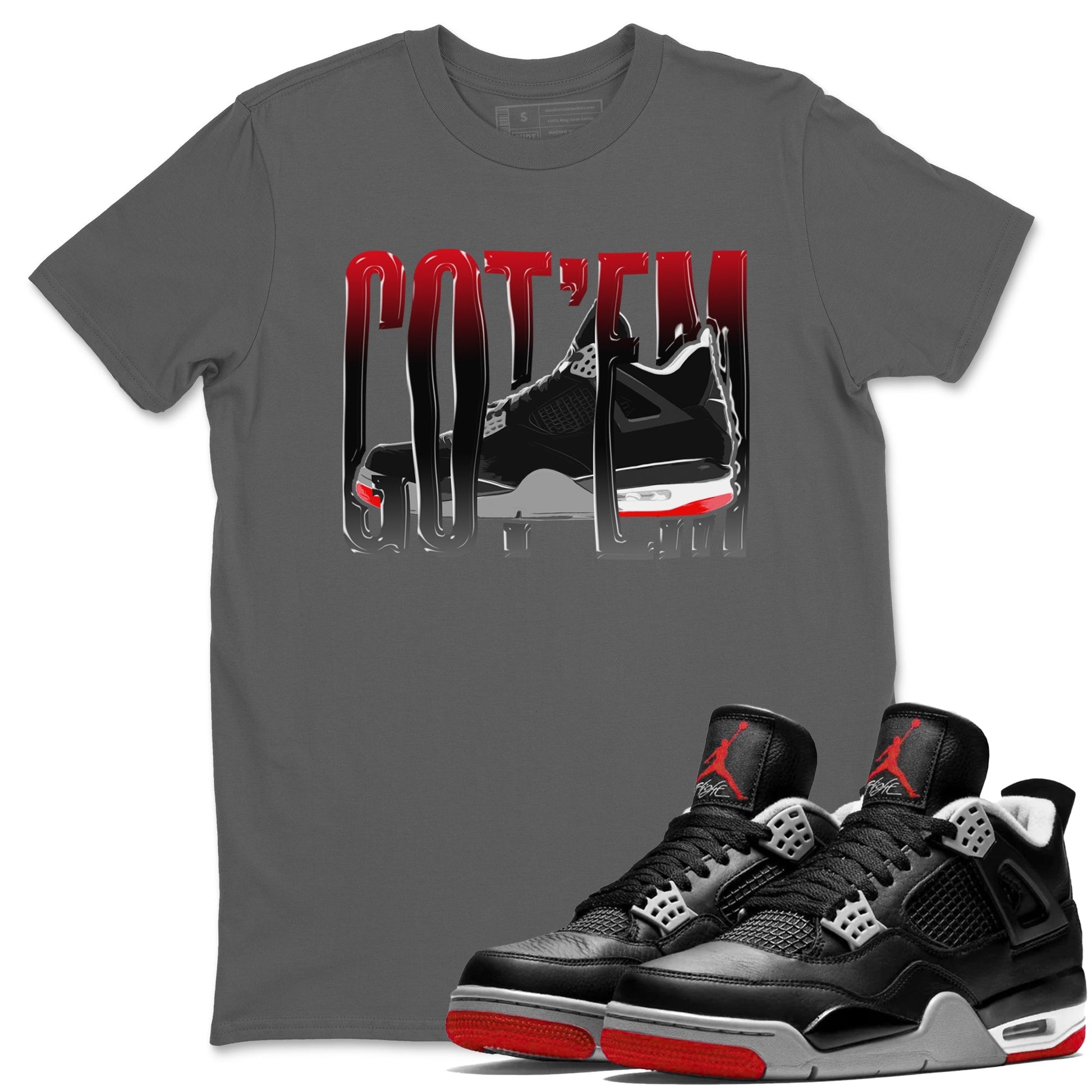 Wiggling Gotem Sneaker Tee - Air Jordan 4 Bred Reimagined