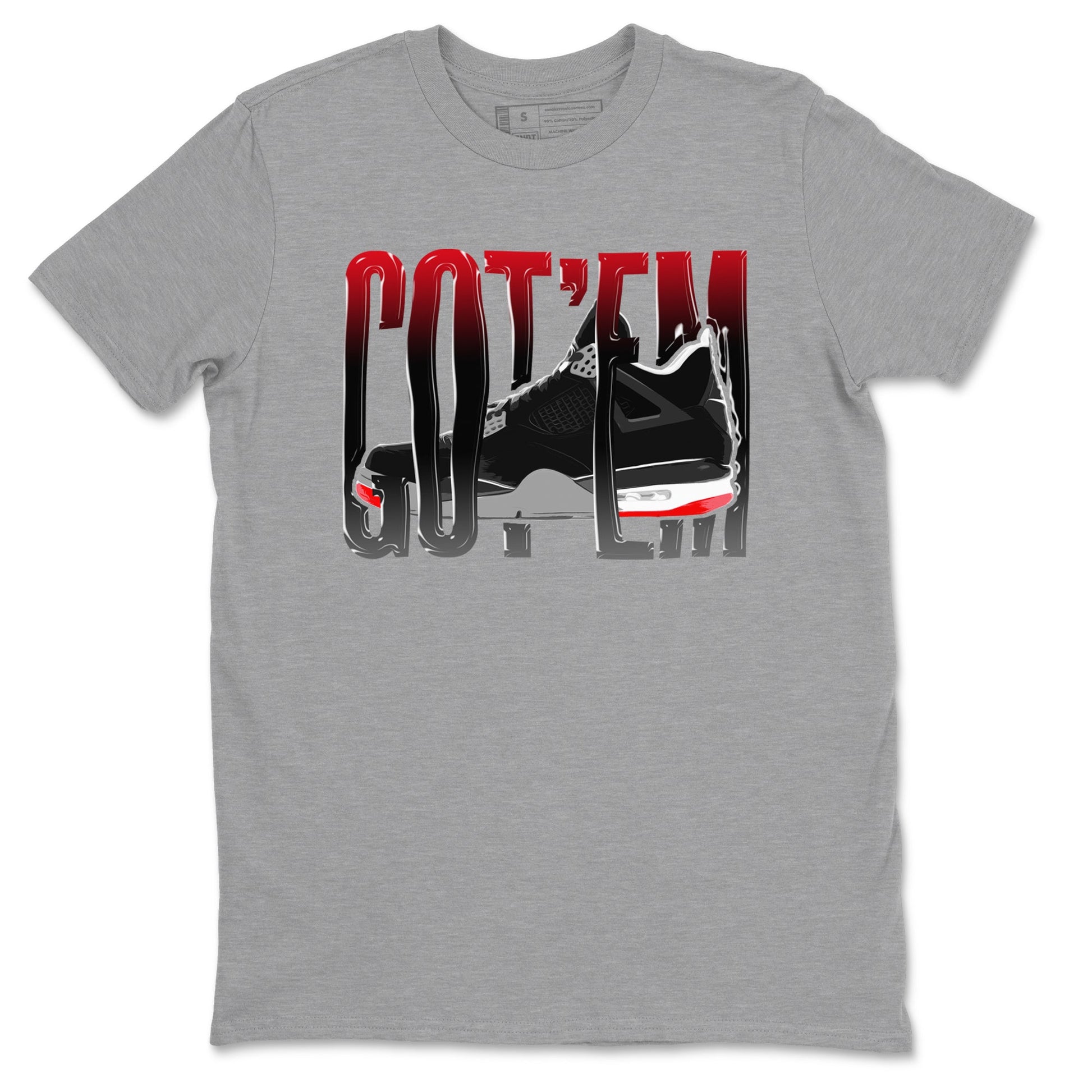 Wiggling Gotem Sneaker Tee - Air Jordan 4 Bred Reimagined