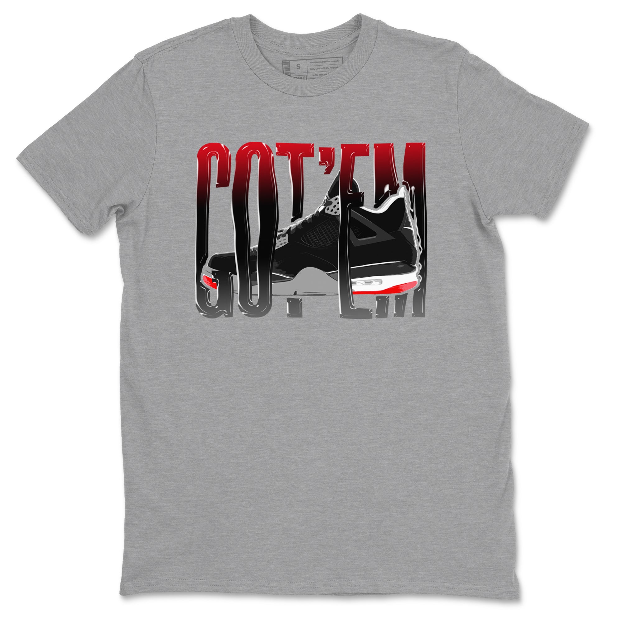 Wiggling Gotem Sneaker Tee - Air Jordan 4 Bred Reimagined