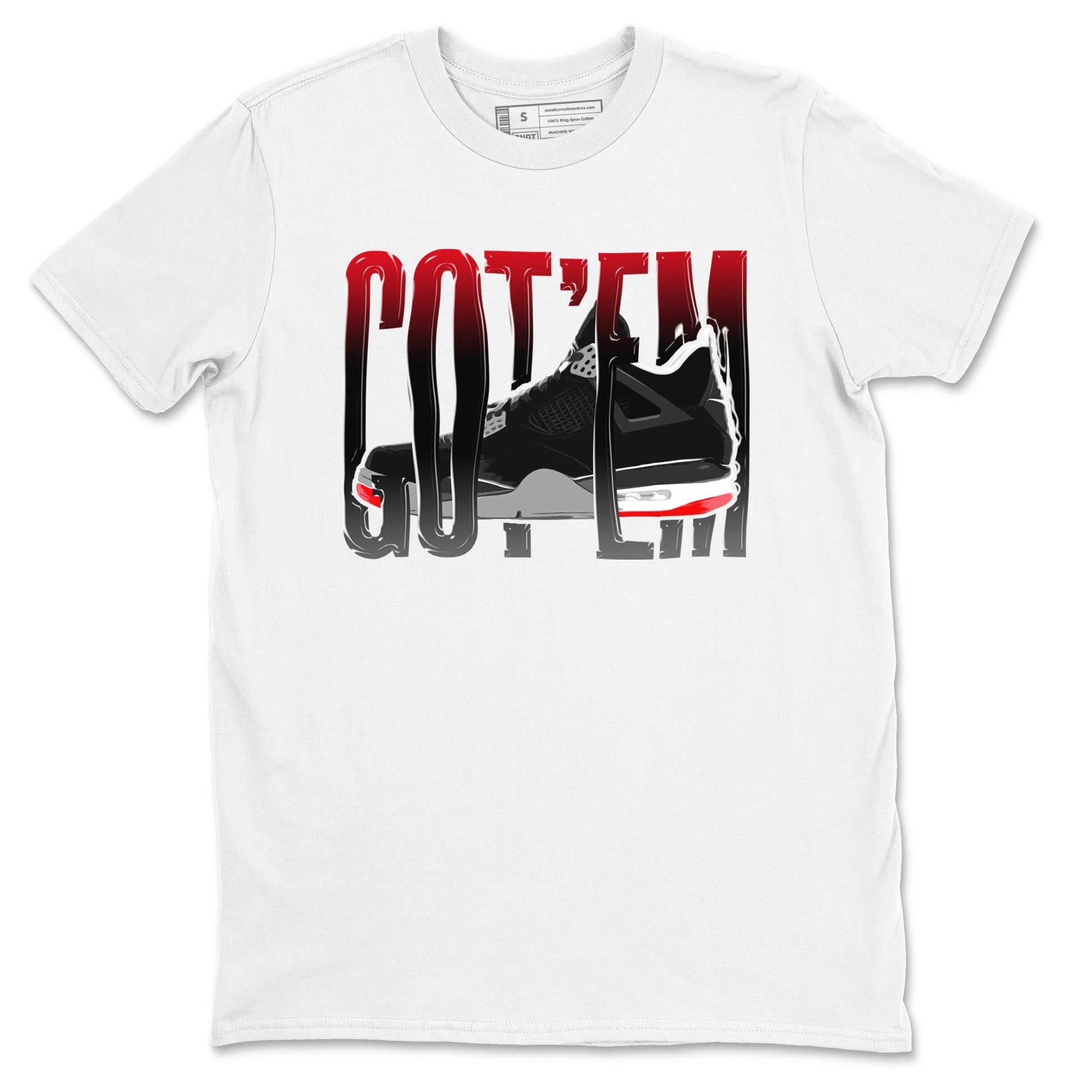 Wiggling Gotem Sneaker Tee - Air Jordan 4 Bred Reimagined