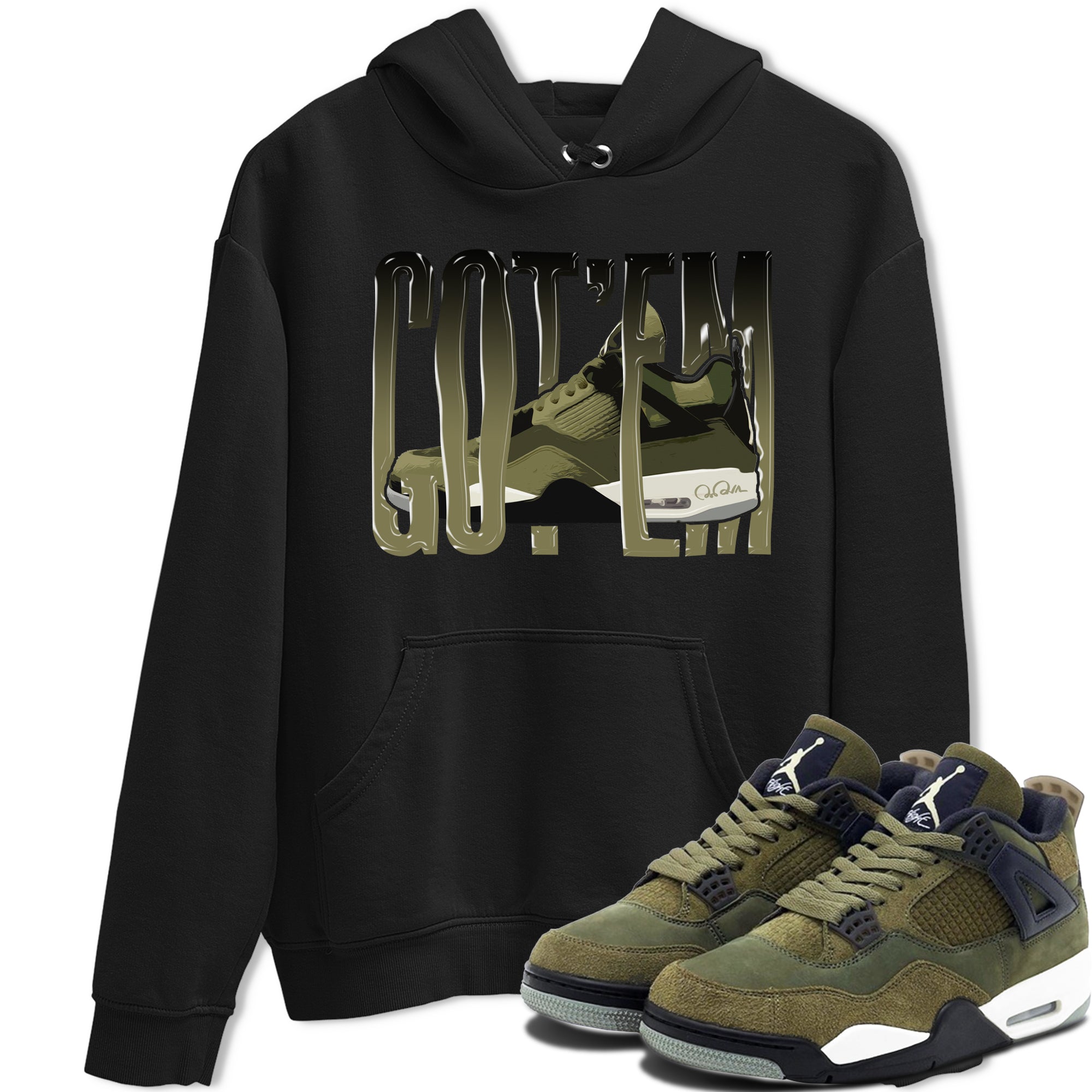 Wiggling Gotem Sneaker Tee - Air Jordan 4 Medium Olive
