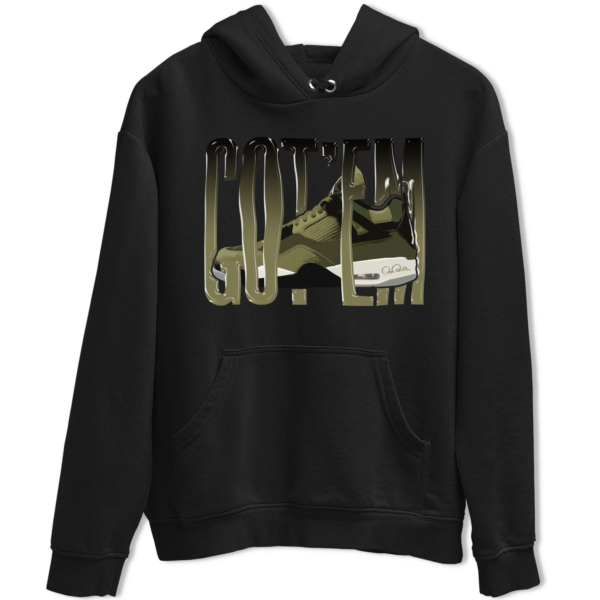Wiggling Gotem Sneaker Tee - Air Jordan 4 Medium Olive