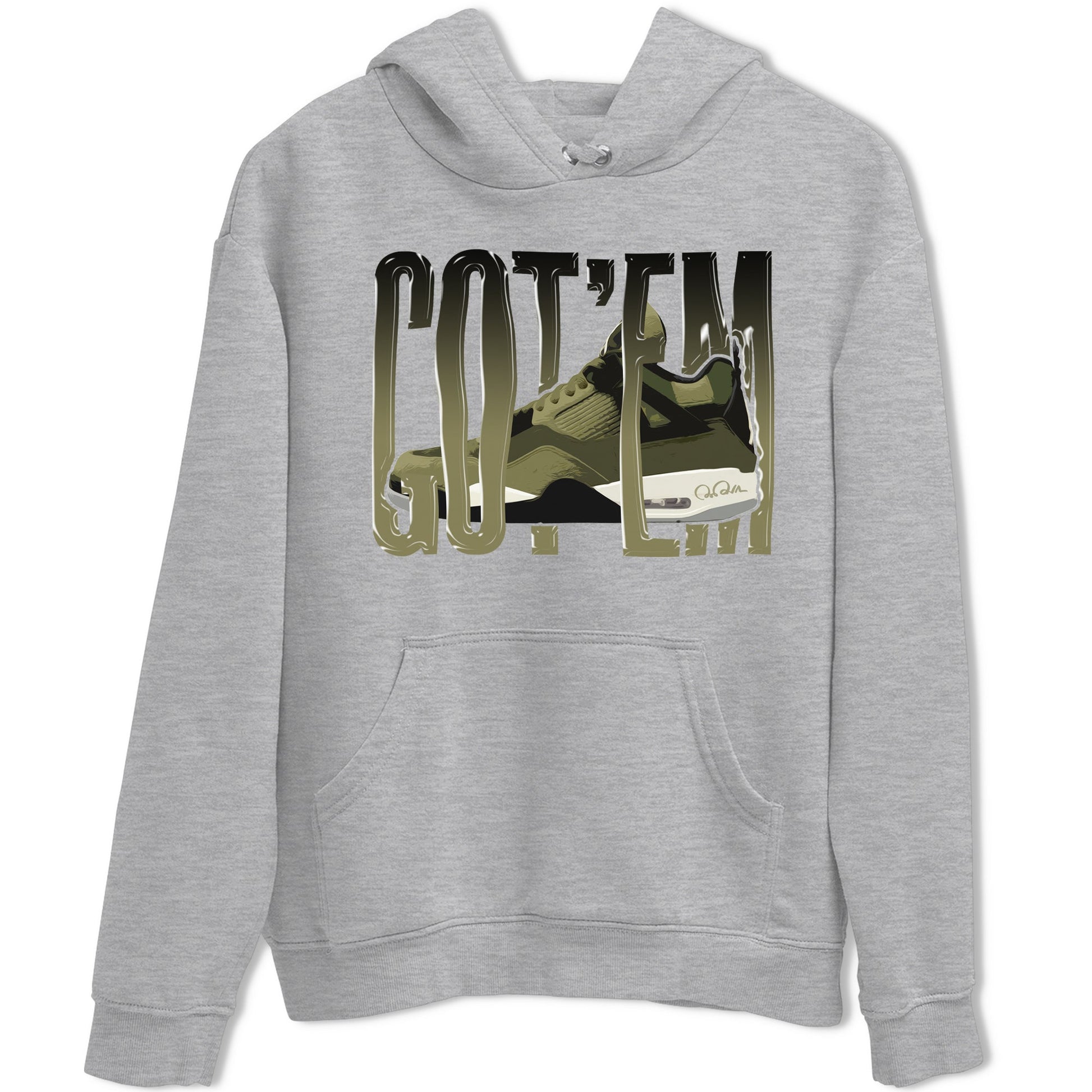 Wiggling Gotem Sneaker Tee - Air Jordan 4 Medium Olive