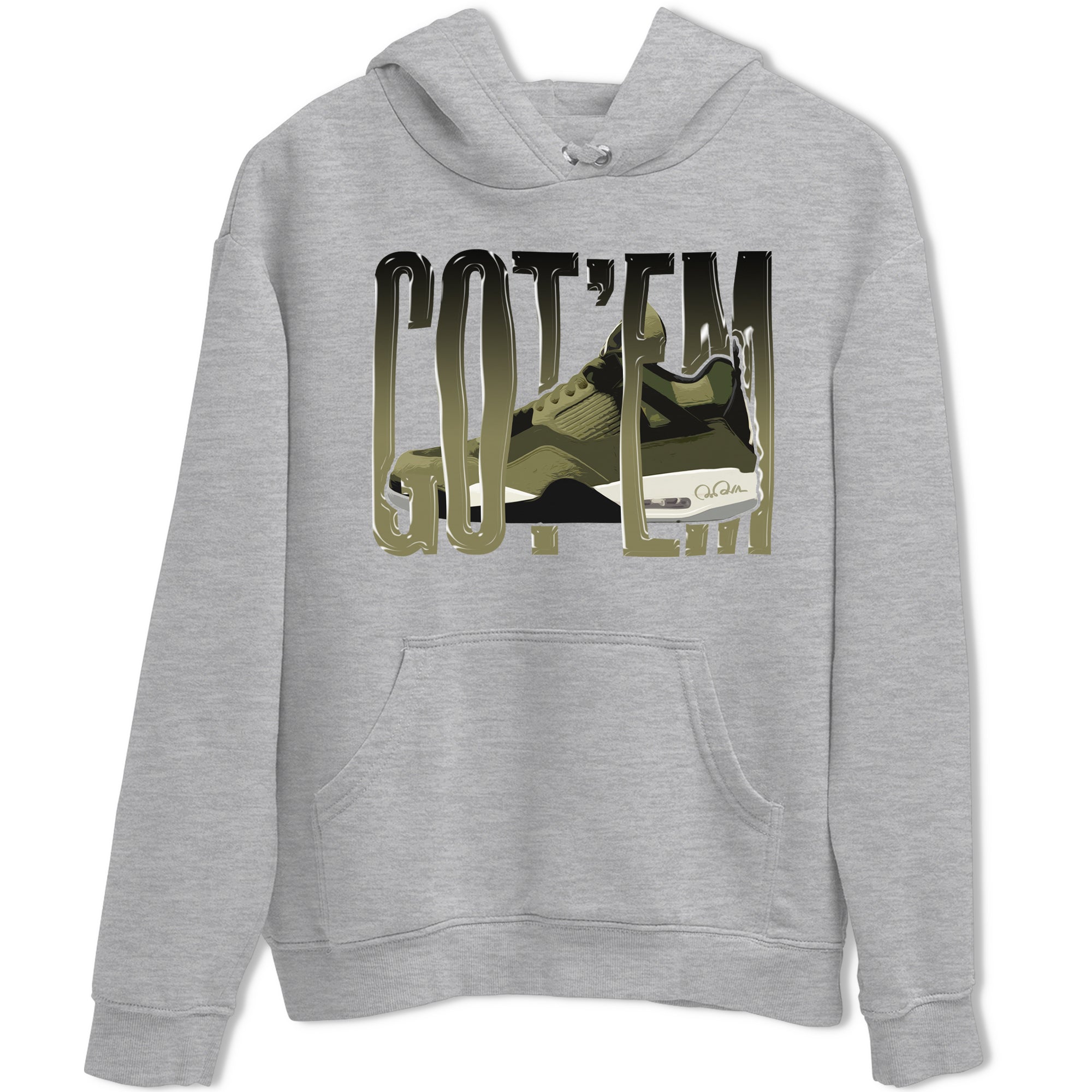 Wiggling Gotem Sneaker Tee - Air Jordan 4 Medium Olive