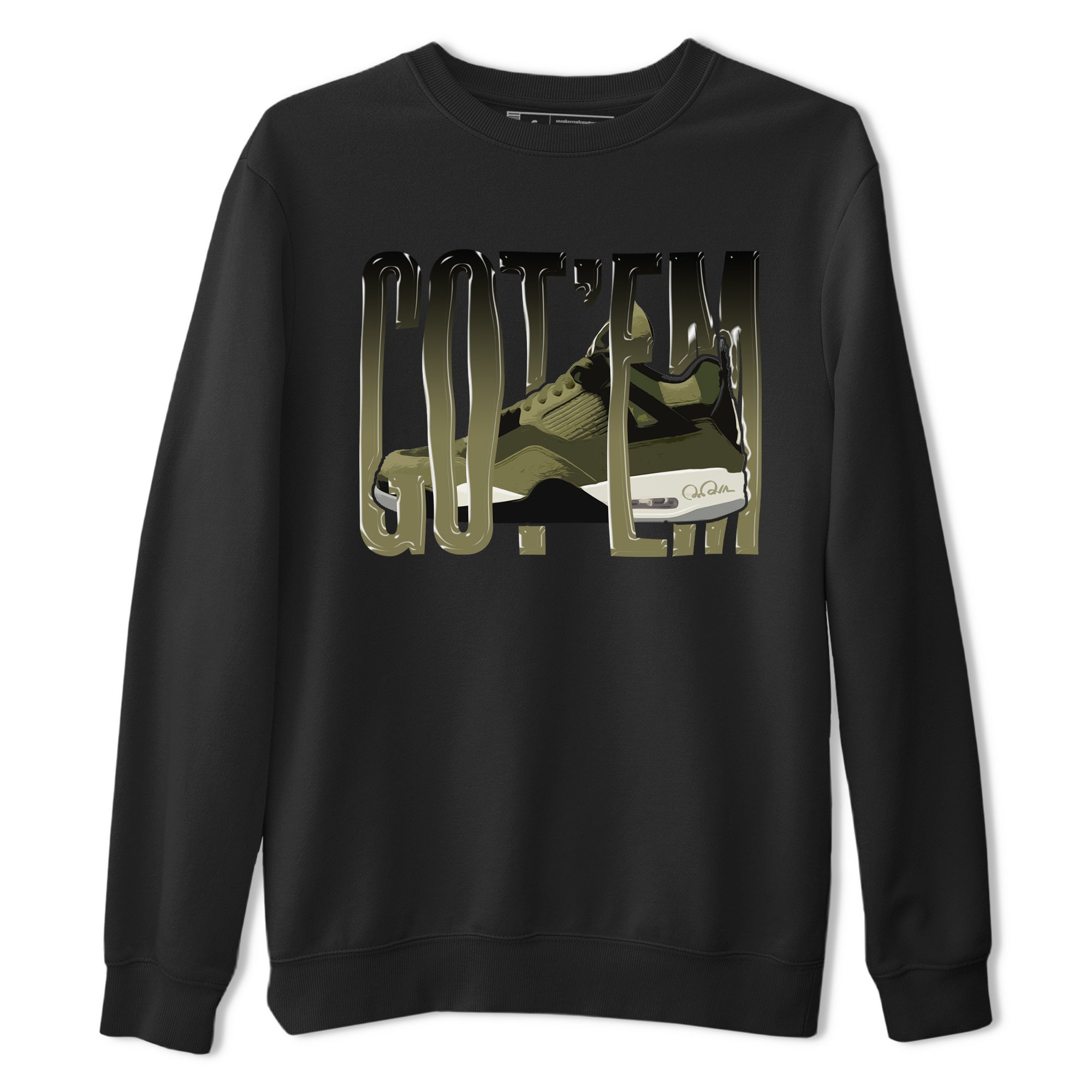 Wiggling Gotem Sneaker Tee - Air Jordan 4 Medium Olive