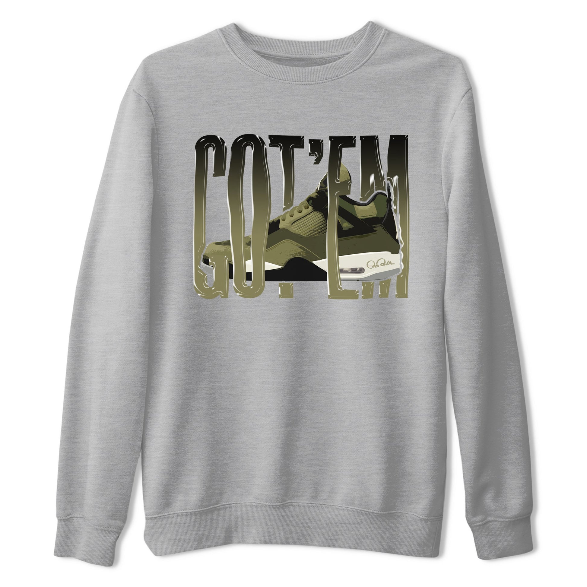 Wiggling Gotem Sneaker Tee - Air Jordan 4 Medium Olive