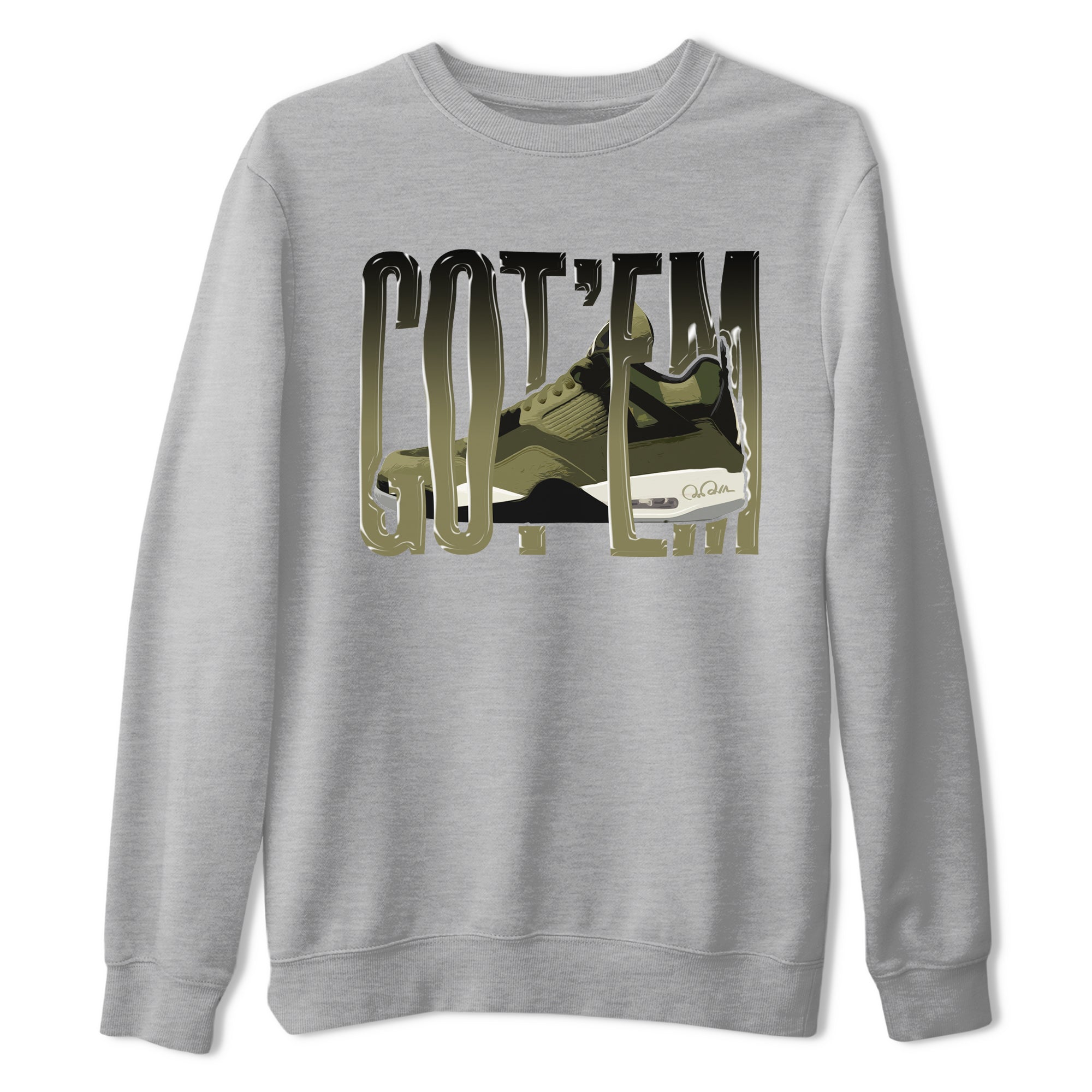 Wiggling Gotem Sneaker Tee - Air Jordan 4 Medium Olive