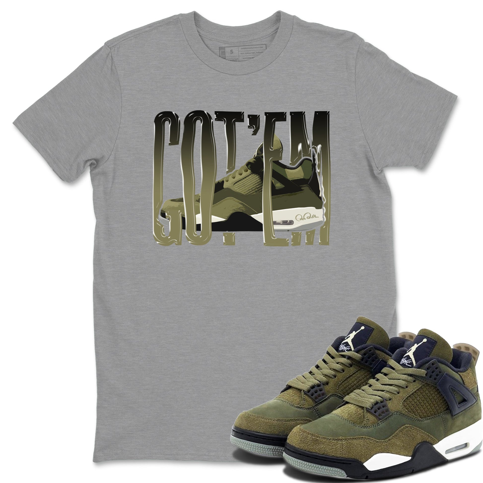 Wiggling Gotem Sneaker Tee - Air Jordan 4 Medium Olive