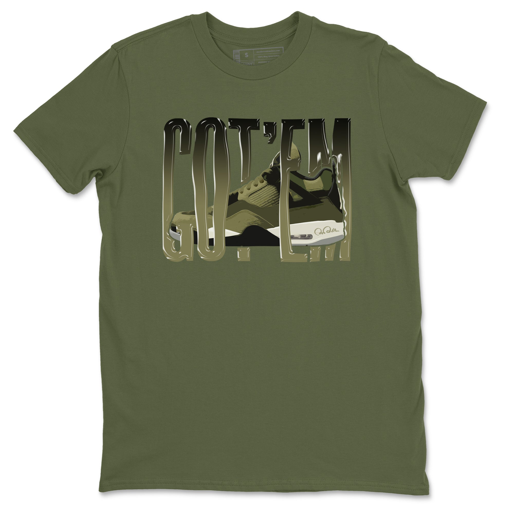 Wiggling Gotem Sneaker Tee - Air Jordan 4 Medium Olive