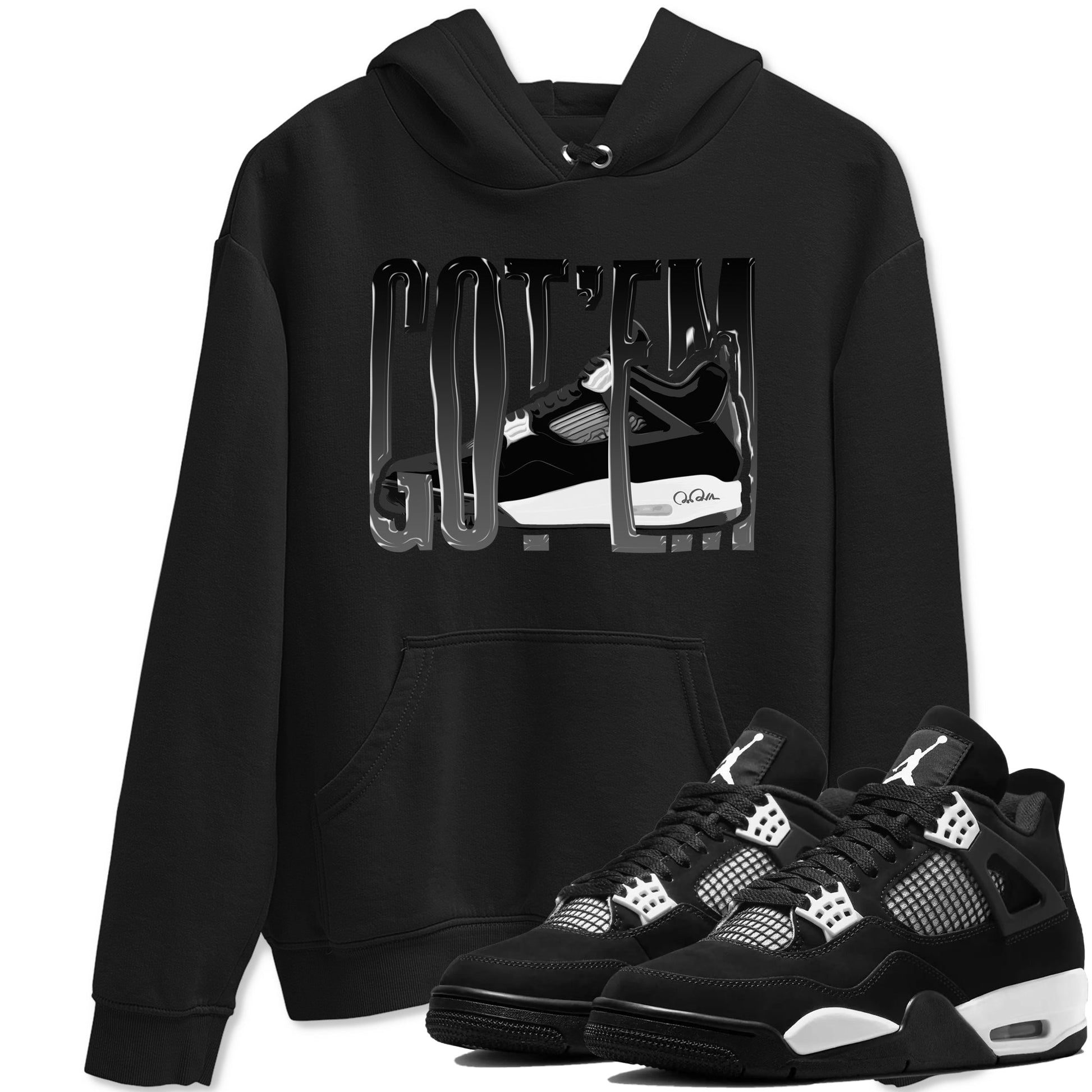 Wiggling Gotem Sneaker Tees - Air Jordan 4 White Thunder