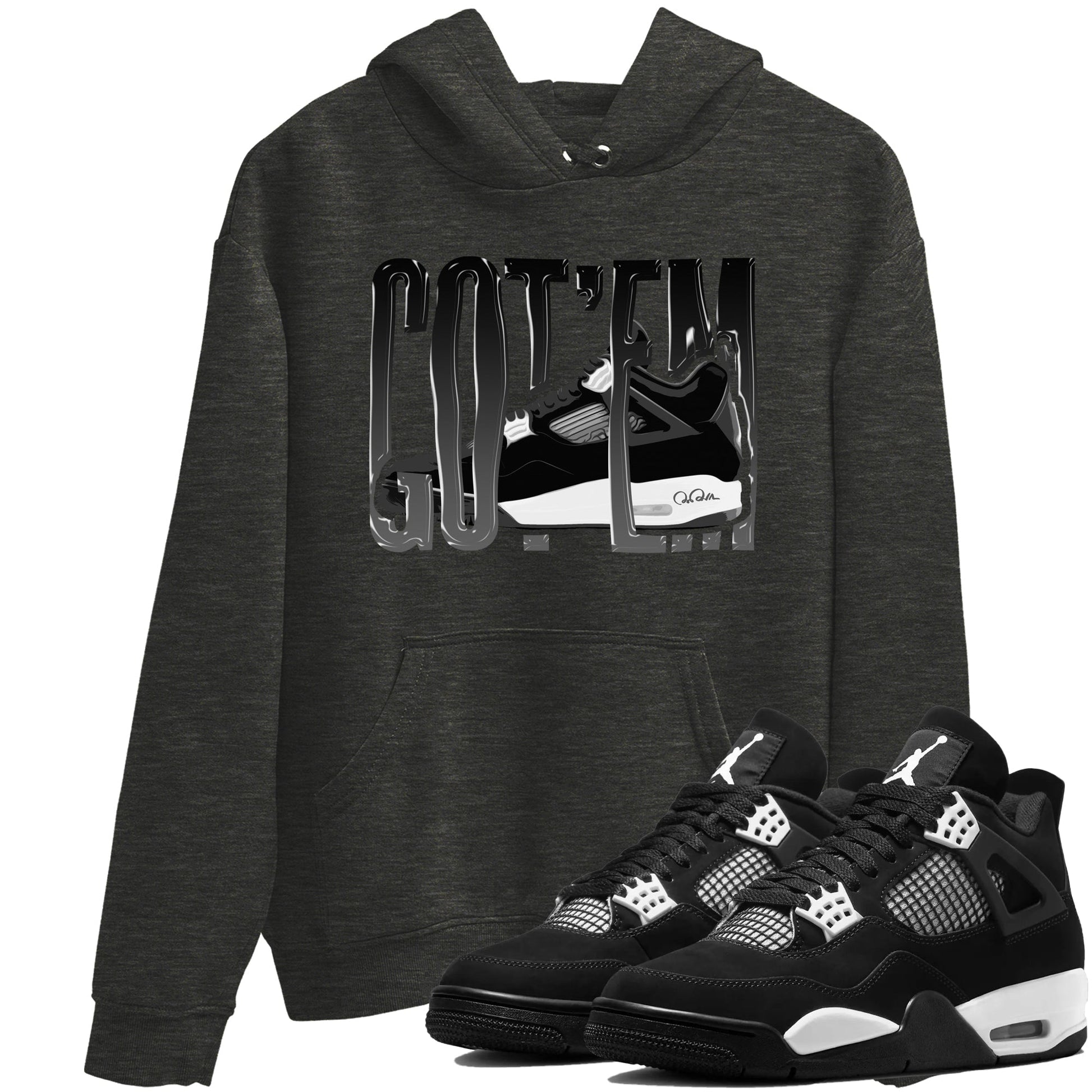 Wiggling Gotem Sneaker Tees - Air Jordan 4 White Thunder