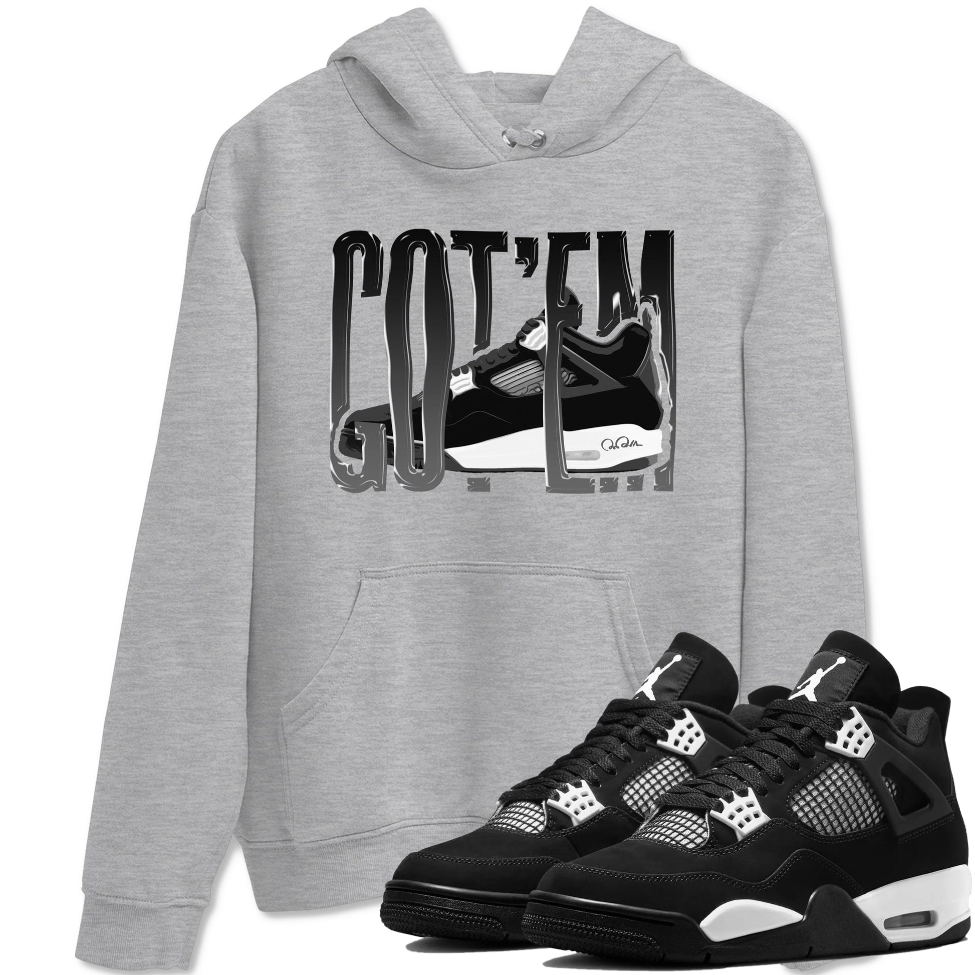 Wiggling Gotem Sneaker Tees - Air Jordan 4 White Thunder