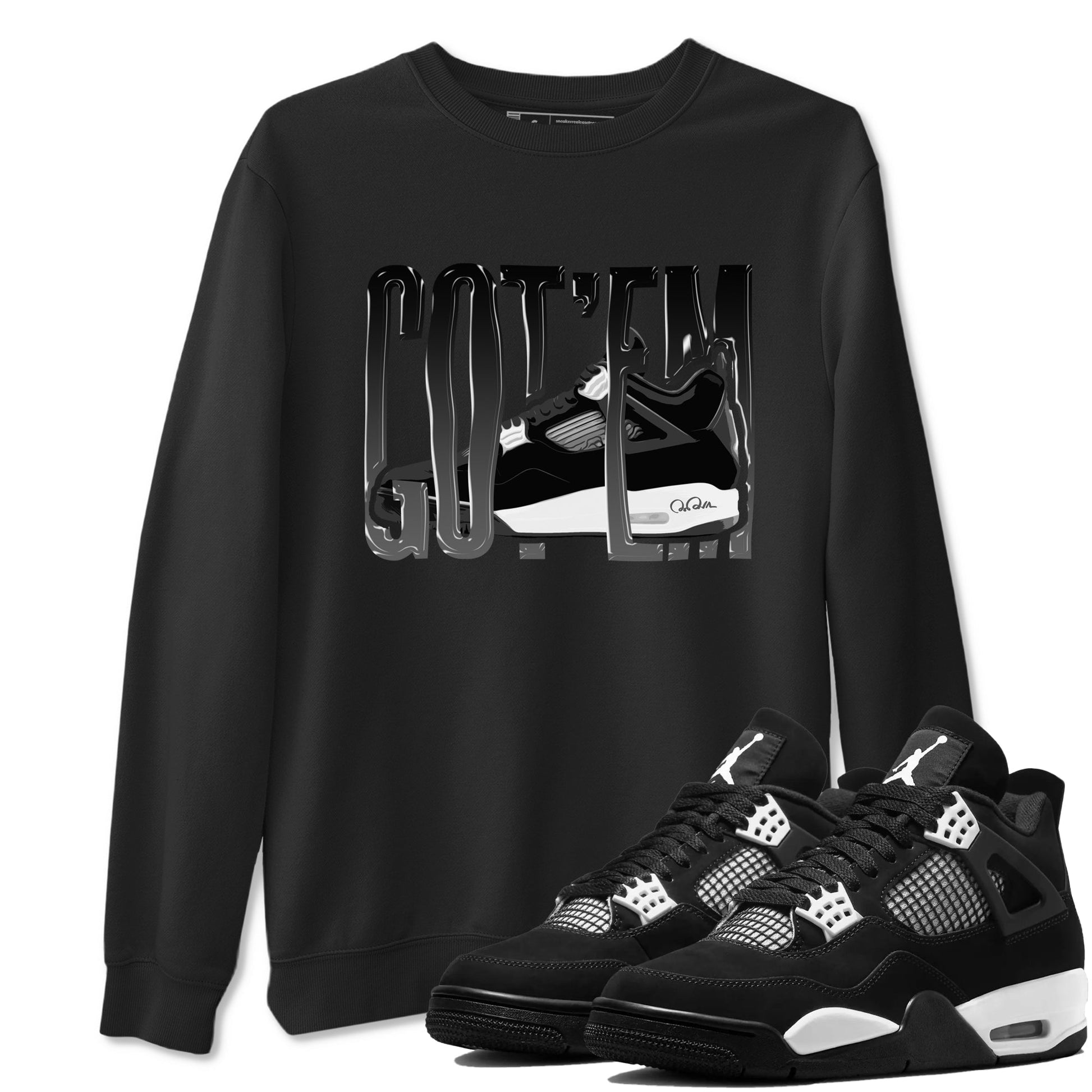 Wiggling Gotem Sneaker Tees - Air Jordan 4 White Thunder