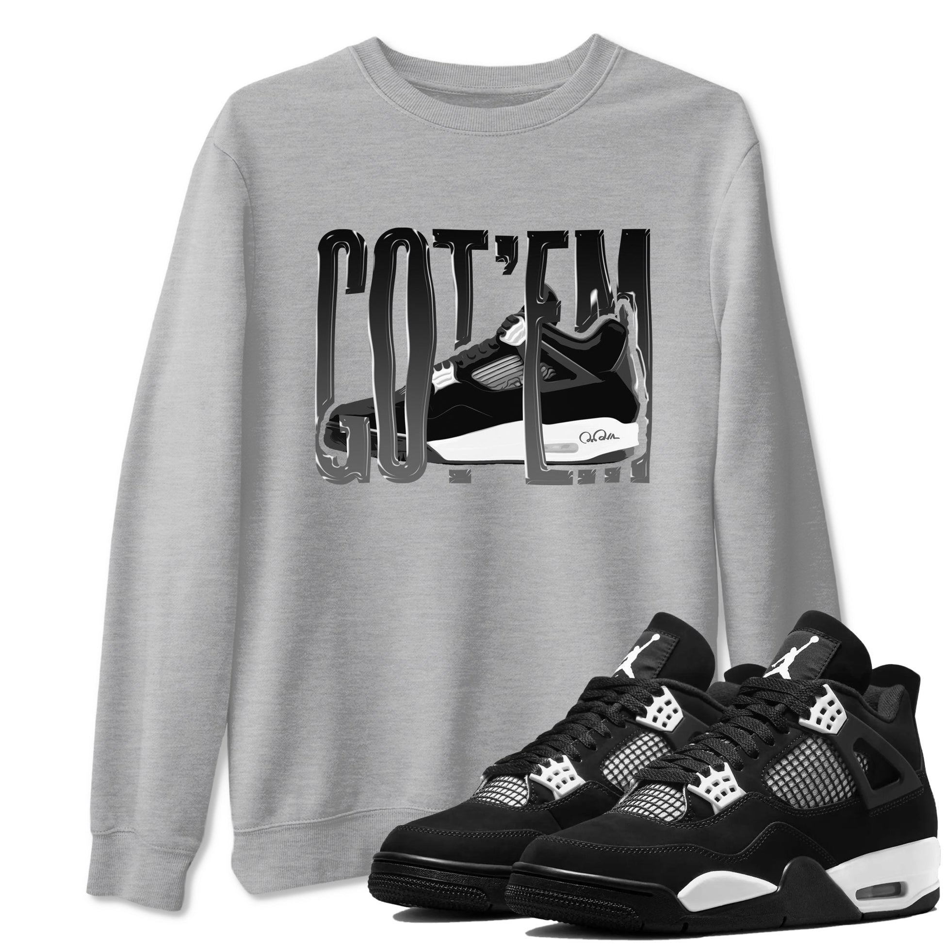 Wiggling Gotem Sneaker Tees - Air Jordan 4 White Thunder