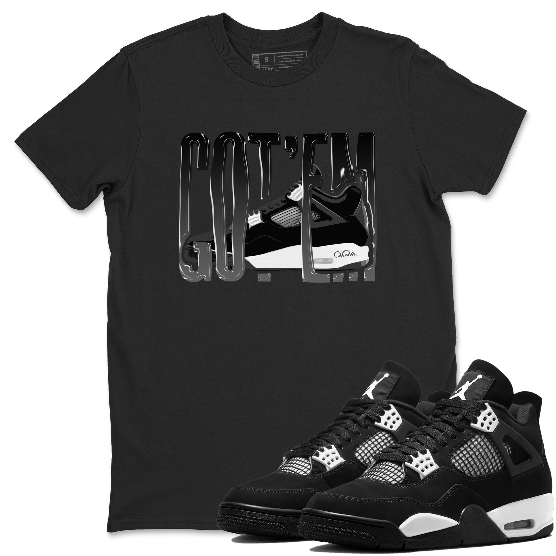 Wiggling Gotem Sneaker Tees - Air Jordan 4 White Thunder