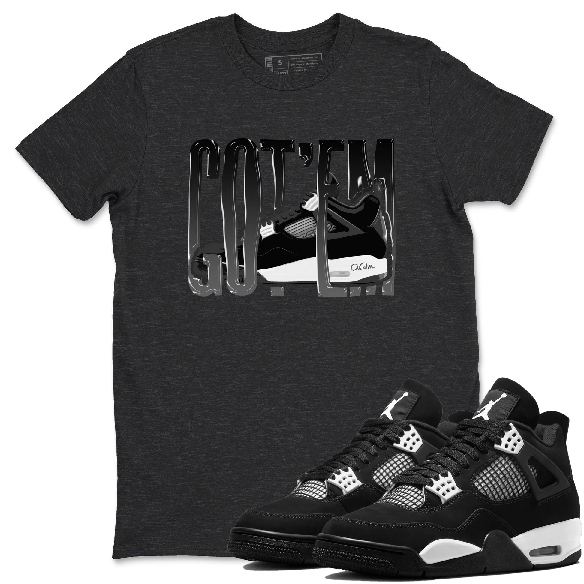 Wiggling Gotem Sneaker Tees - Air Jordan 4 White Thunder