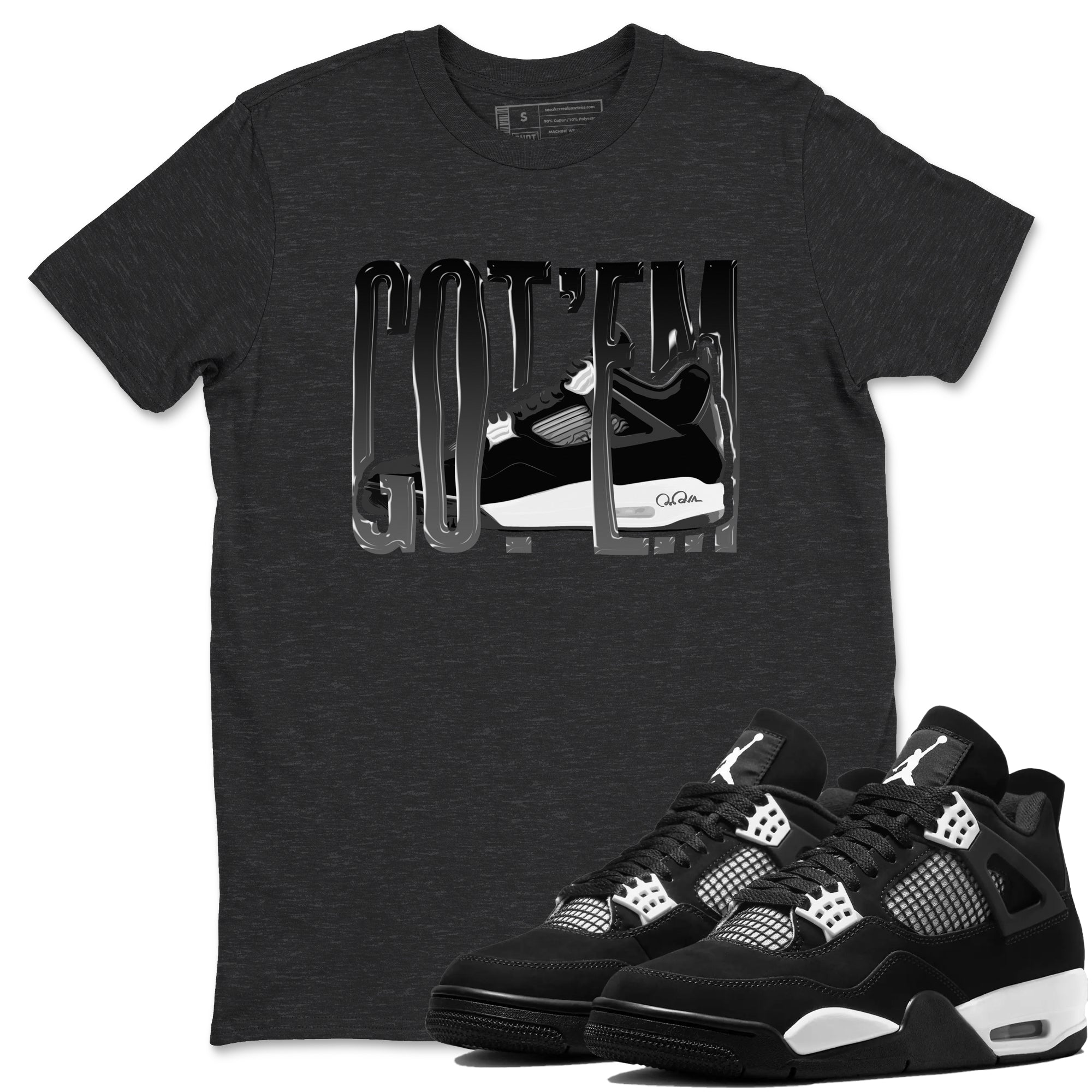 Wiggling Gotem Sneaker Tees - Air Jordan 4 White Thunder