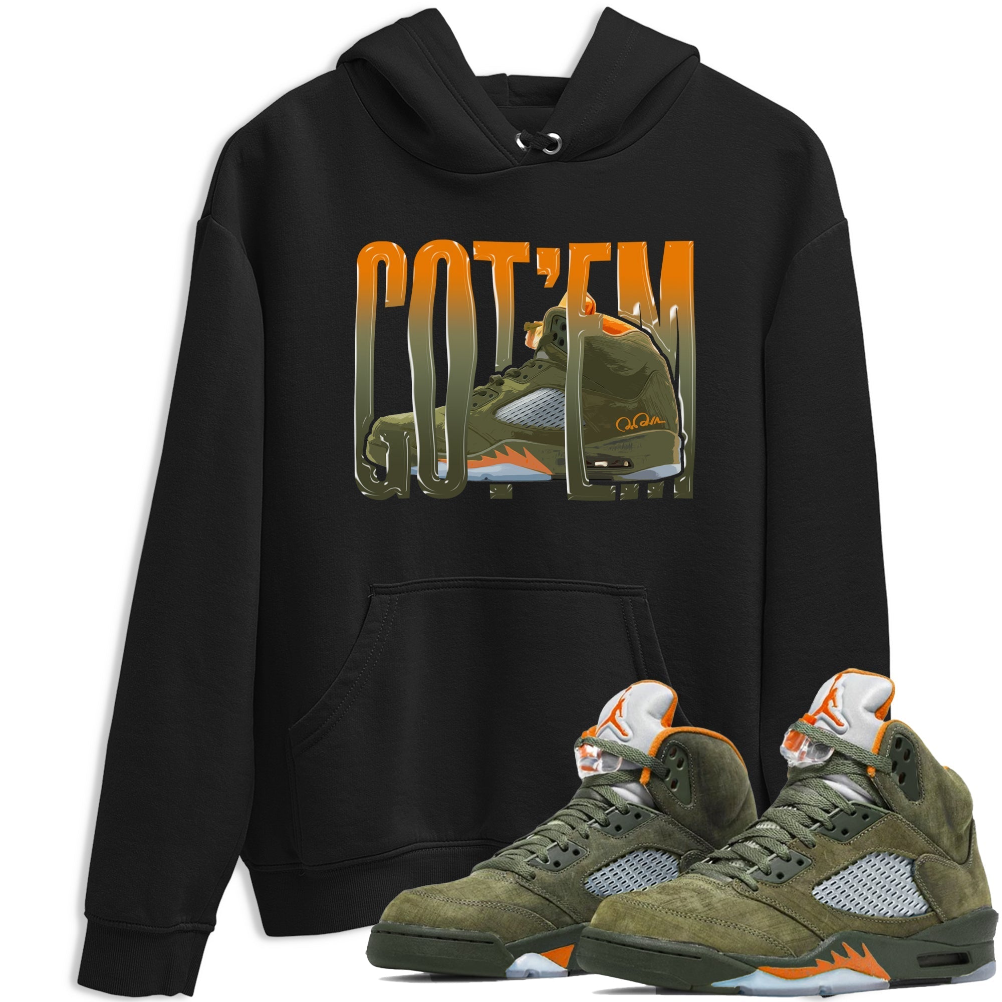 Wiggling Gotem Sneaker Tees - Air Jordan 5 Olive