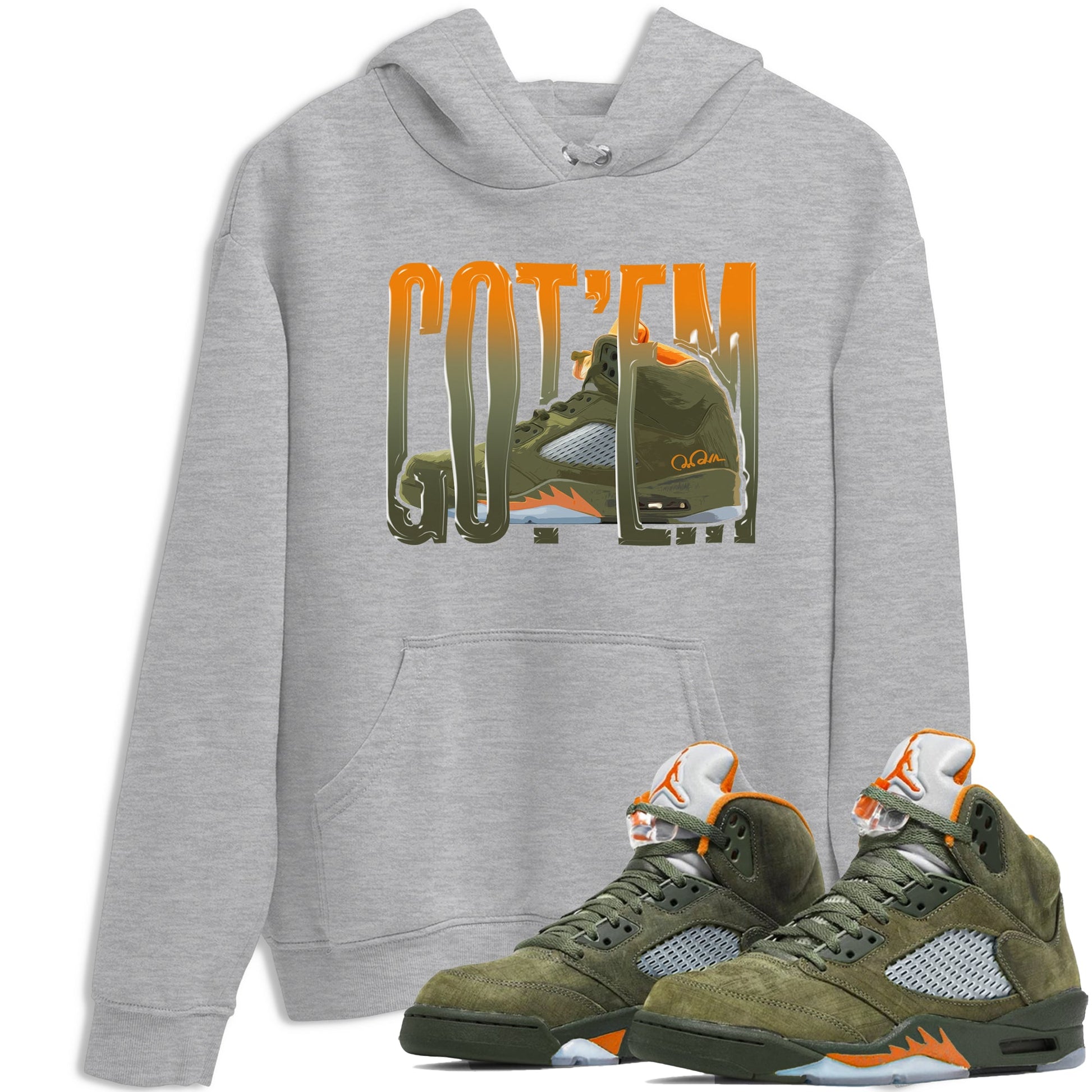 Wiggling Gotem Sneaker Tees - Air Jordan 5 Olive