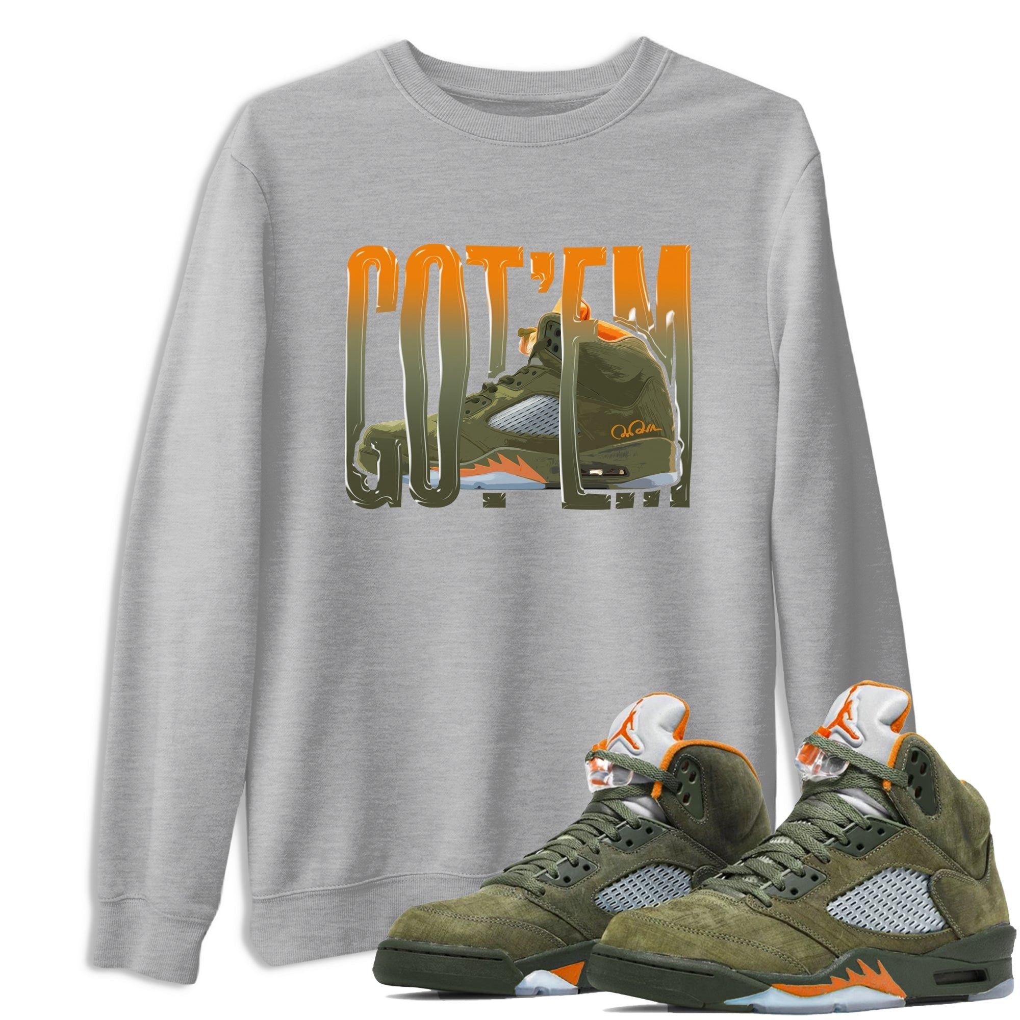 Wiggling Gotem Sneaker Tees - Air Jordan 5 Olive