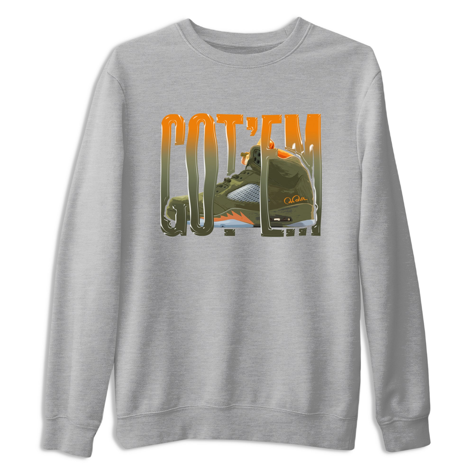 Wiggling Gotem Sneaker Tees - Air Jordan 5 Olive