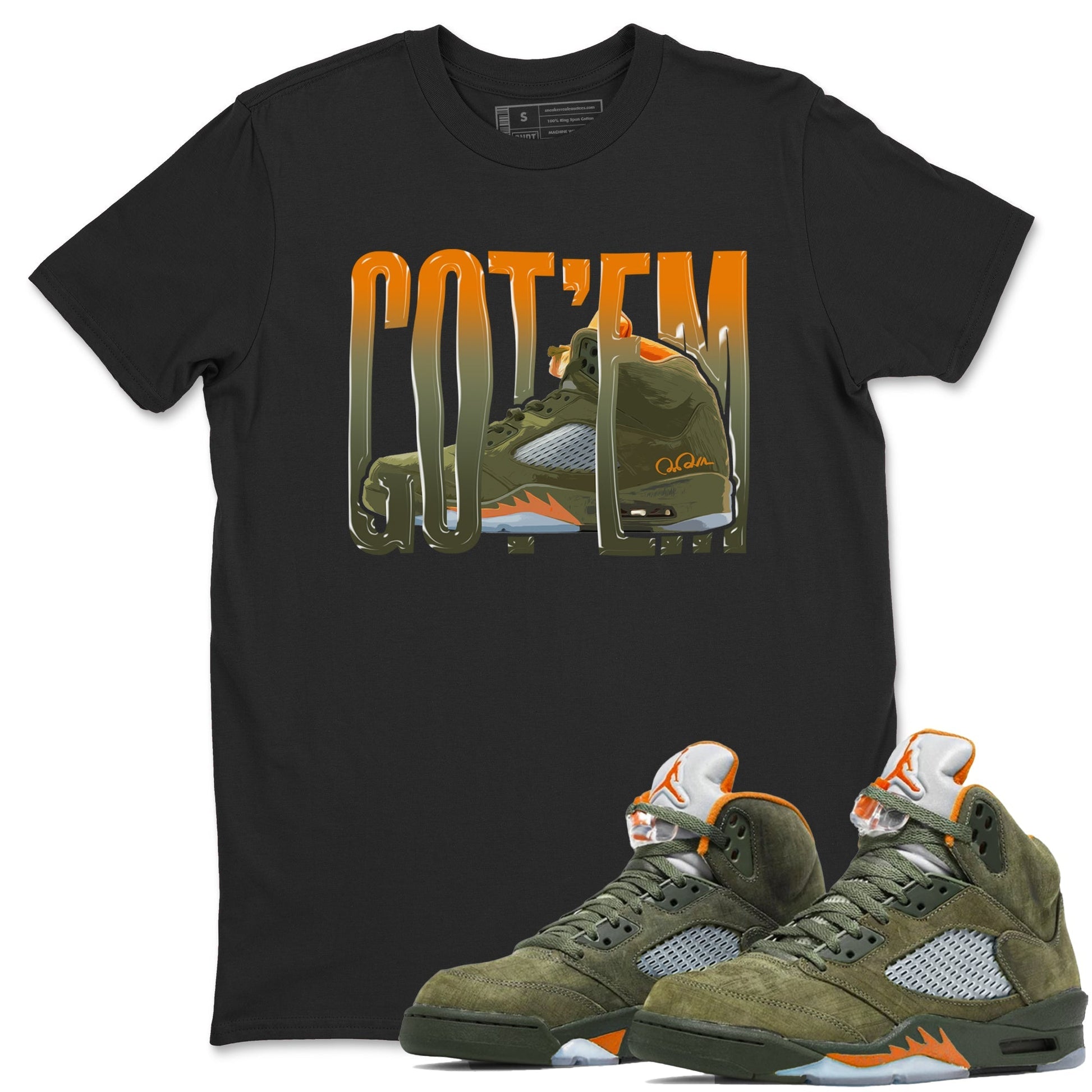 Wiggling Gotem Sneaker Tees - Air Jordan 5 Olive