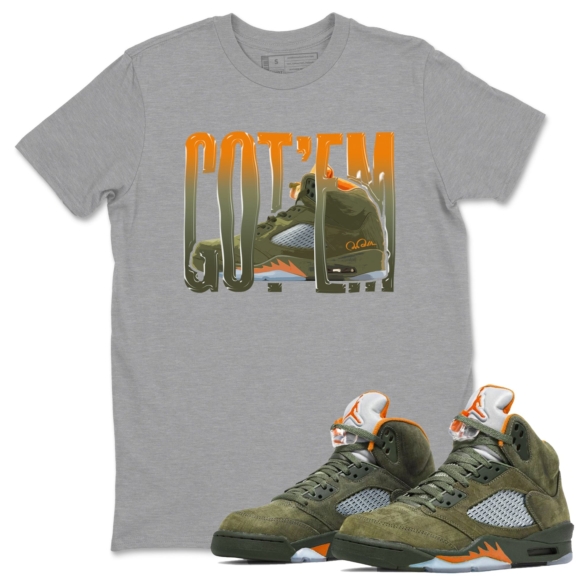 Wiggling Gotem Sneaker Tees - Air Jordan 5 Olive