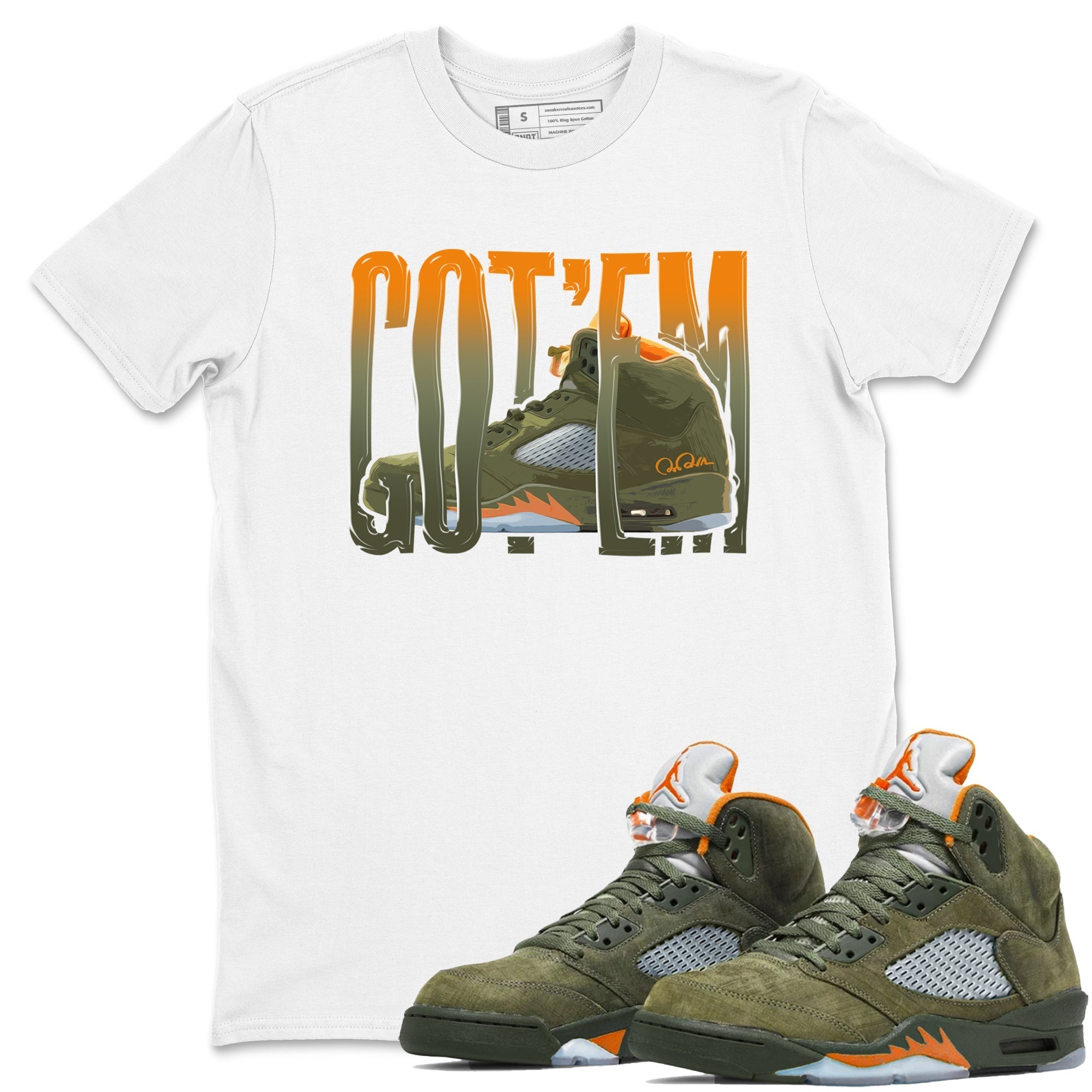 Wiggling Gotem Sneaker Tees - Air Jordan 5 Olive