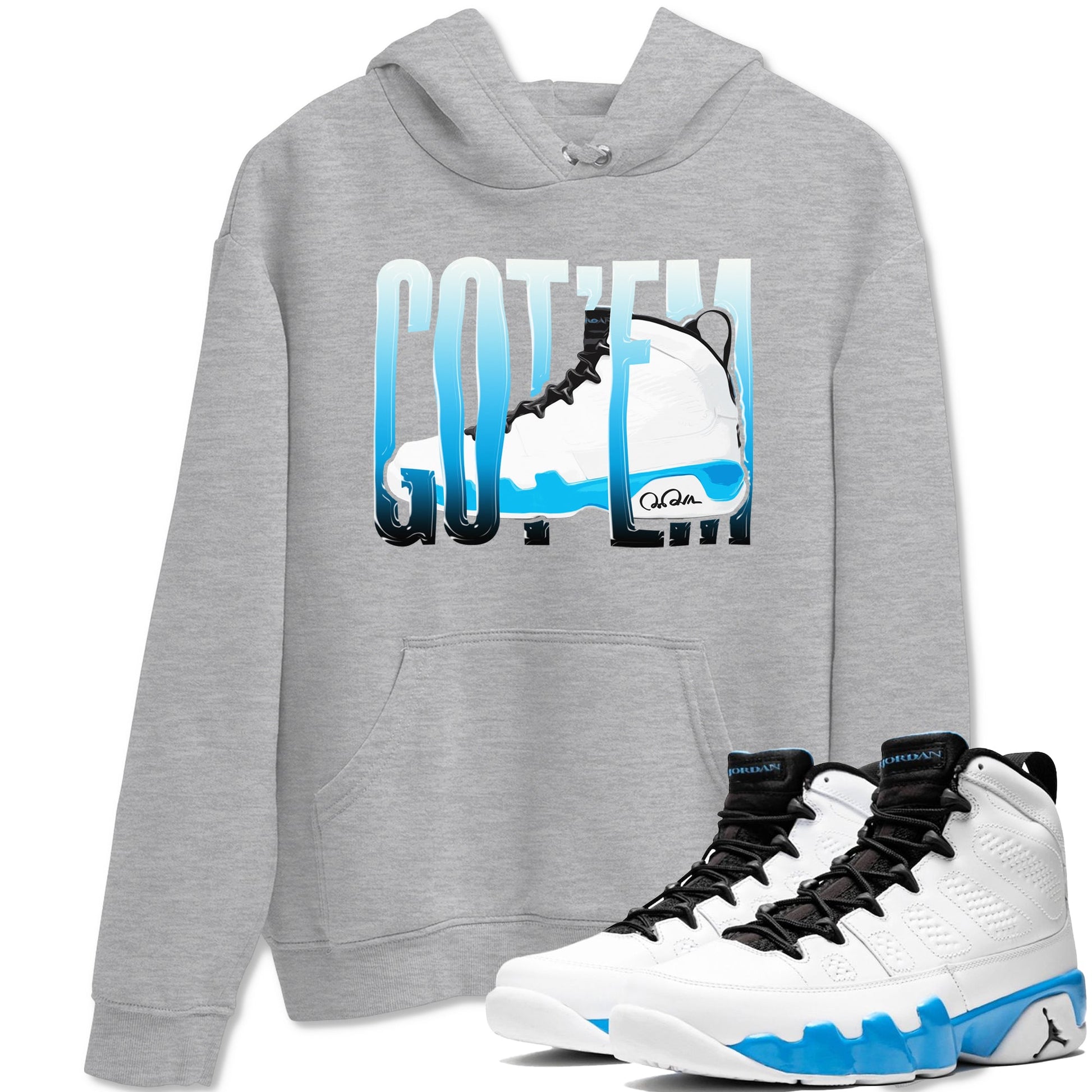Wiggling Gotem Sneaker Tees - Air Jordan 9 Powder Blue