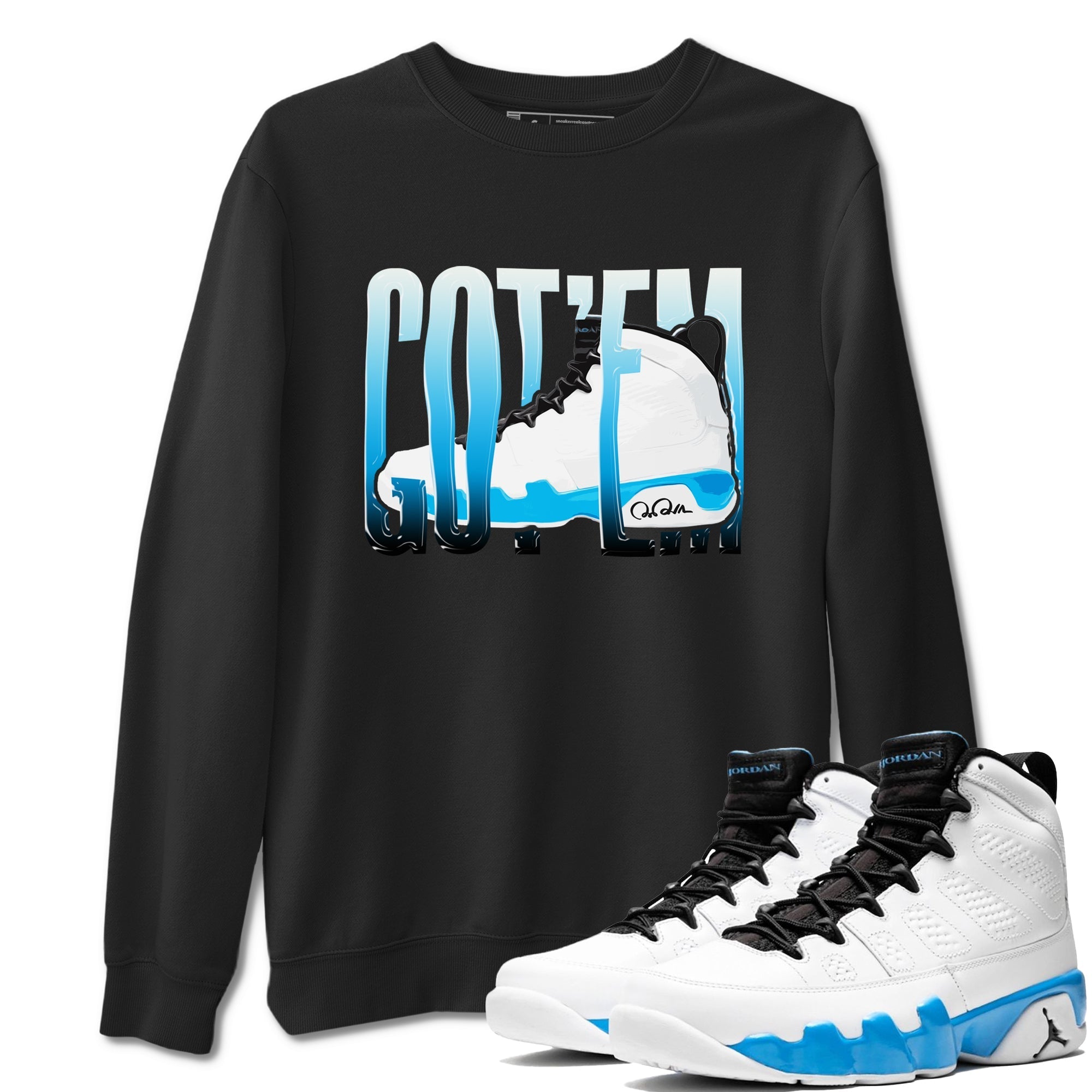 Wiggling Gotem Sneaker Tees - Air Jordan 9 Powder Blue