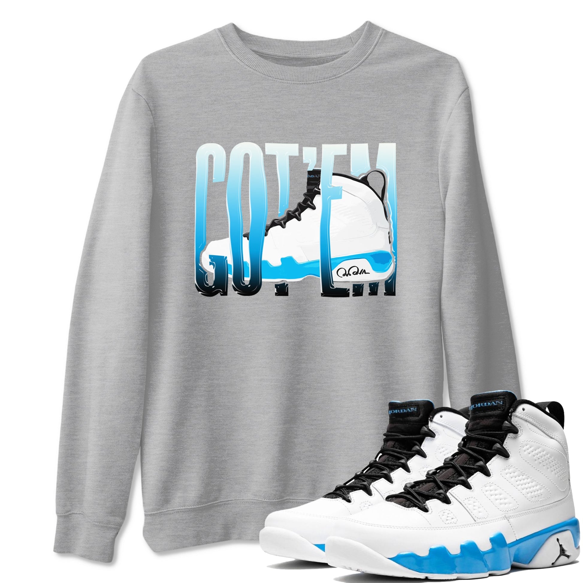 Wiggling Gotem Sneaker Tees - Air Jordan 9 Powder Blue