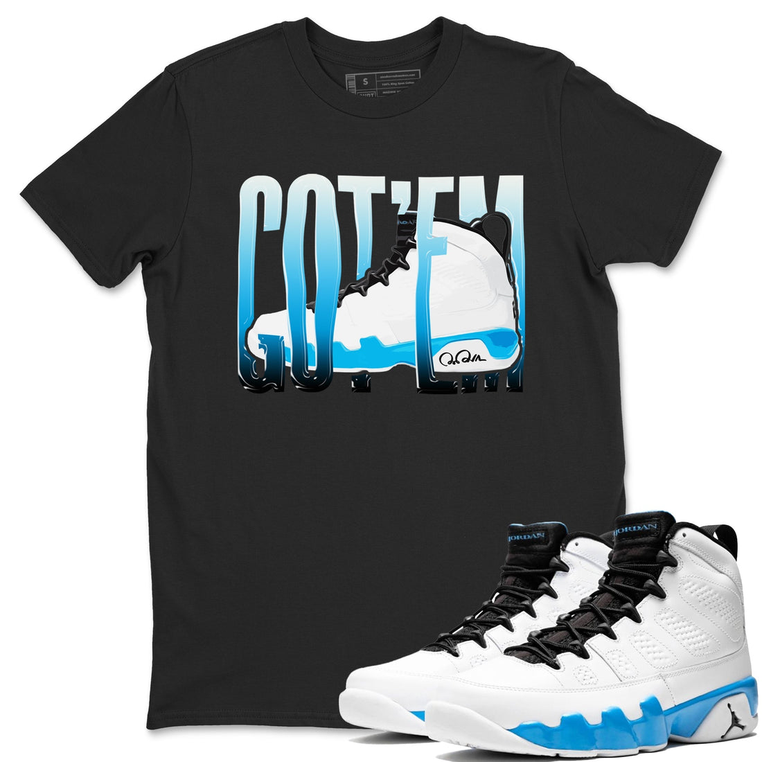 Wiggling Gotem Sneaker Tees - Air Jordan 9 Powder Blue