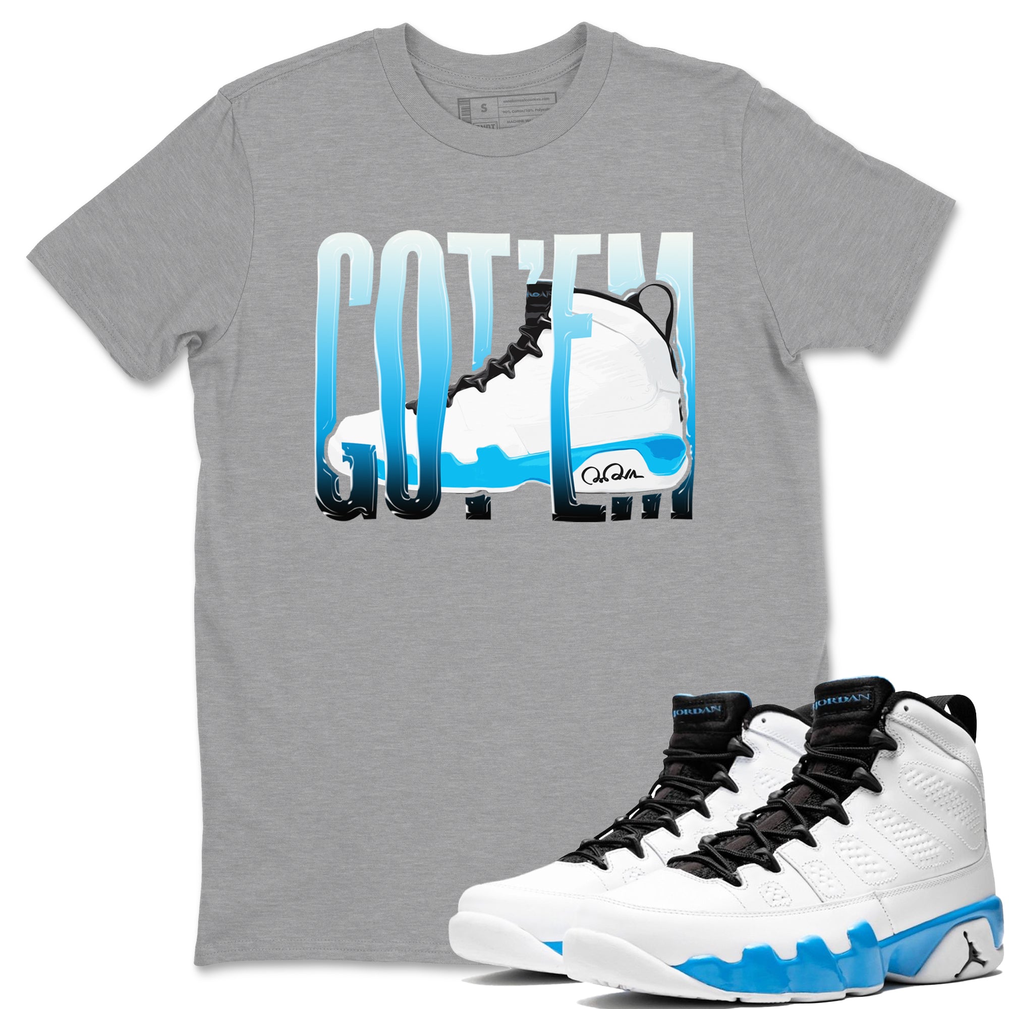 Wiggling Gotem Sneaker Tees - Air Jordan 9 Powder Blue