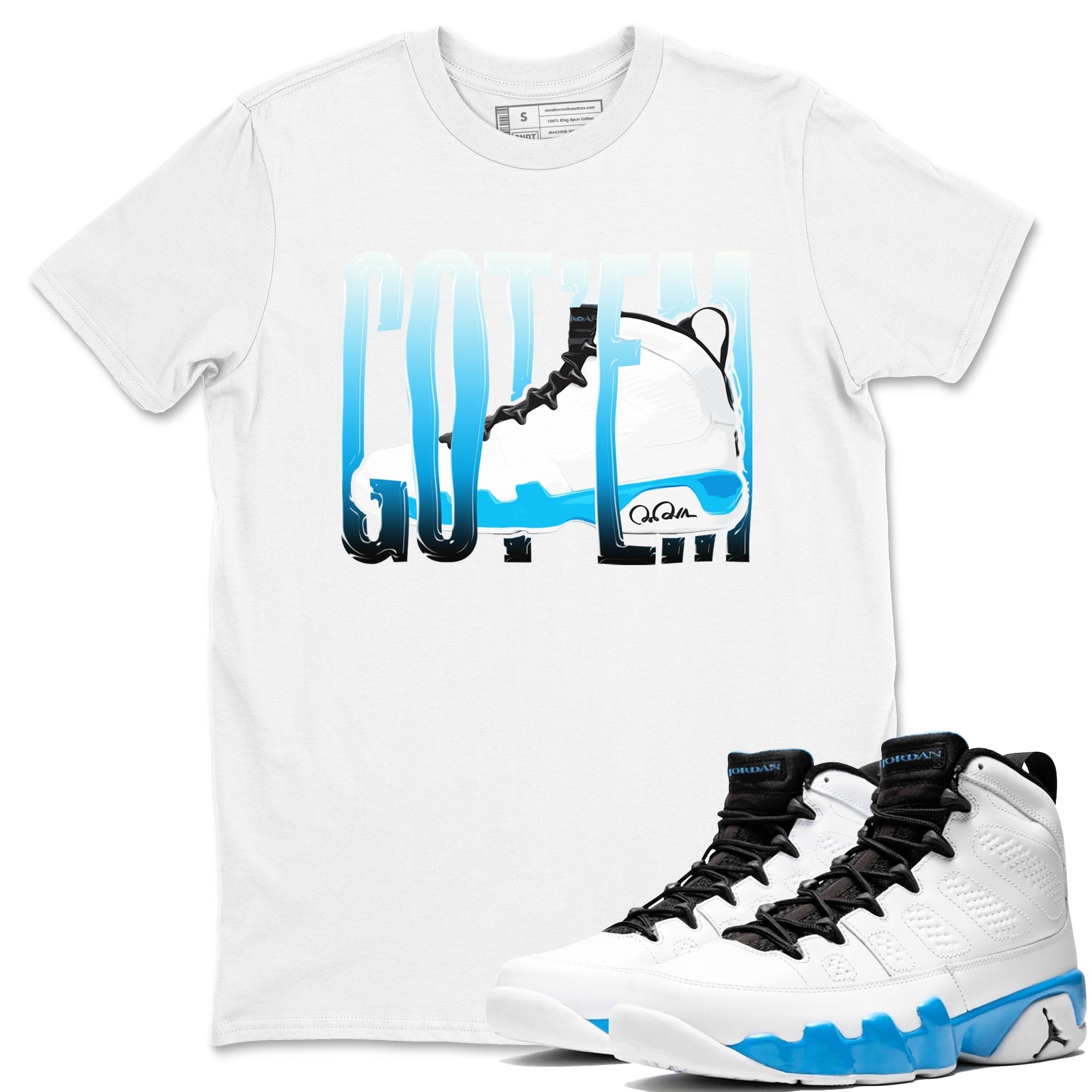 Wiggling Gotem Sneaker Tees - Air Jordan 9 Powder Blue