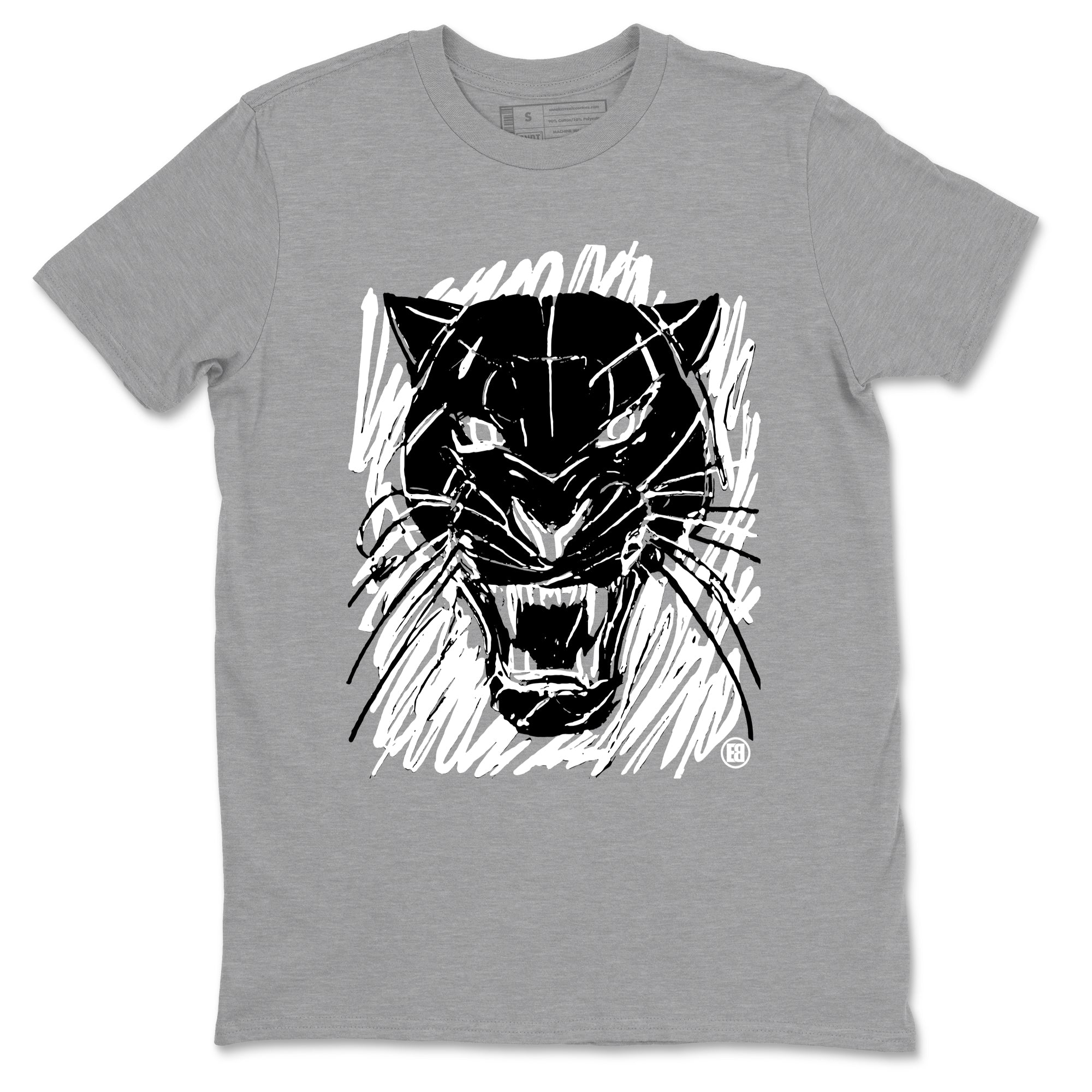 Wild Cat Doodle Sneaker Tees - Air Jordan 4 White Thunder